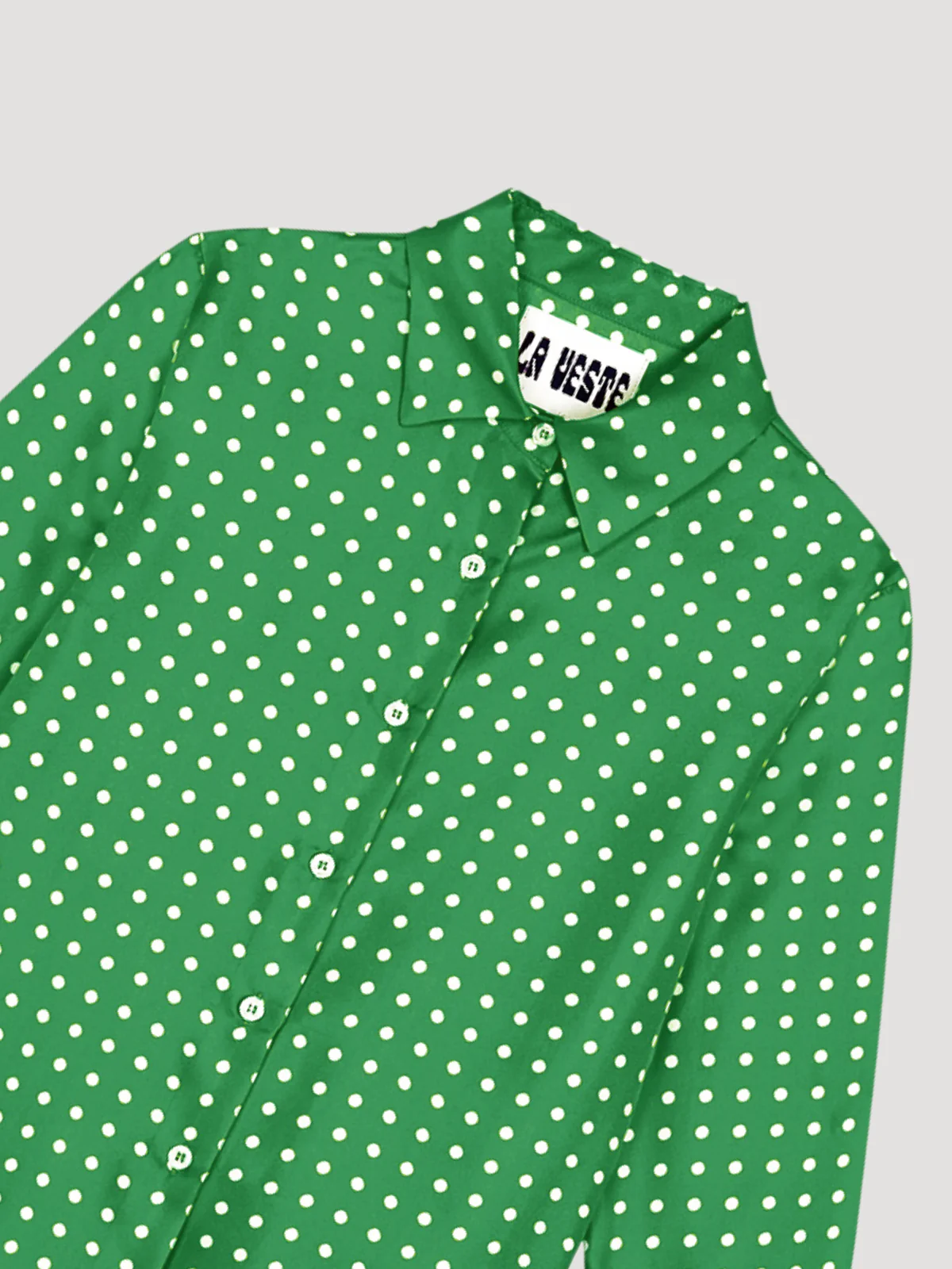 Bellini Dots Silk Shirt Green - Image 2