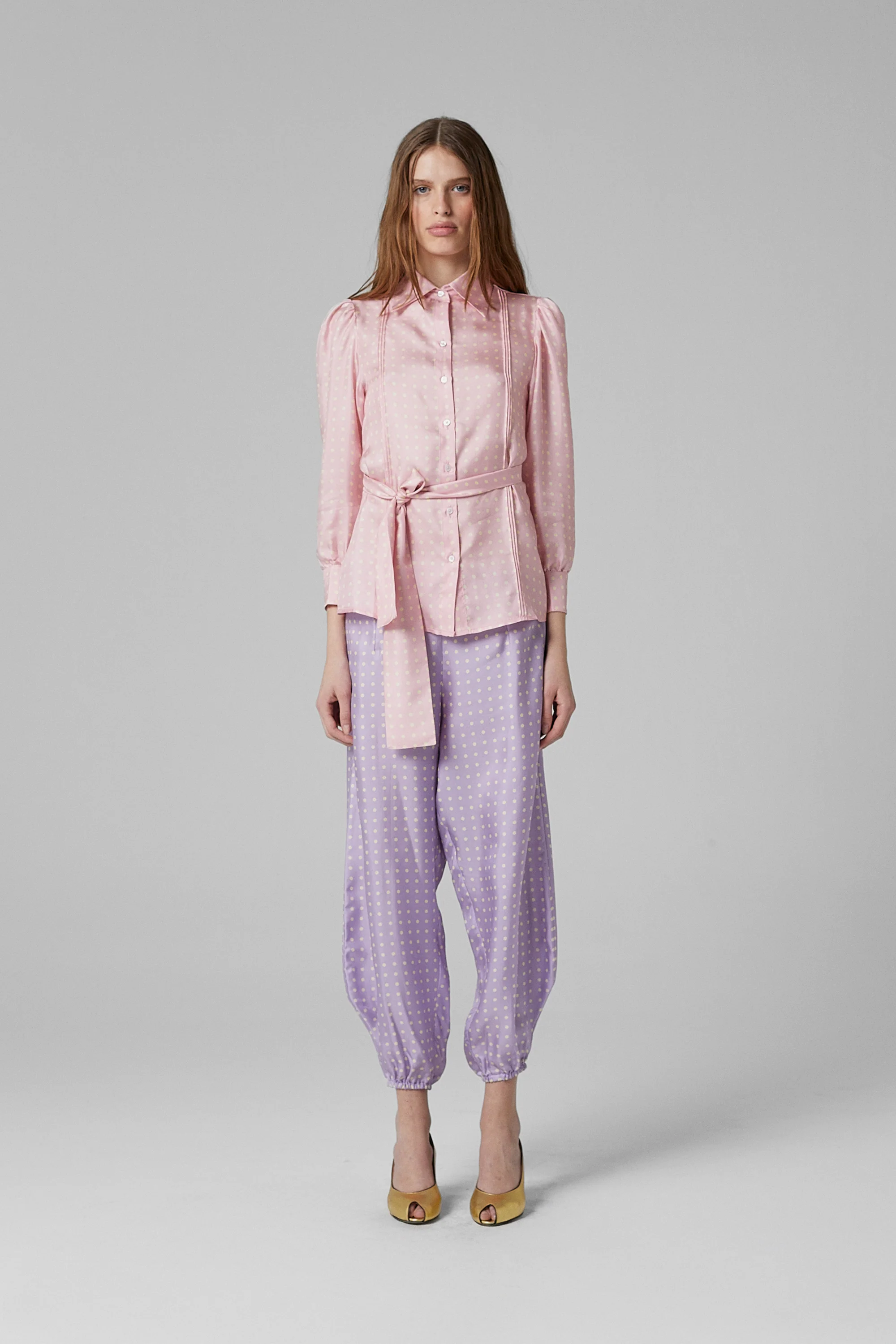 Boogie Silk Dots Pants Lila - Image 2