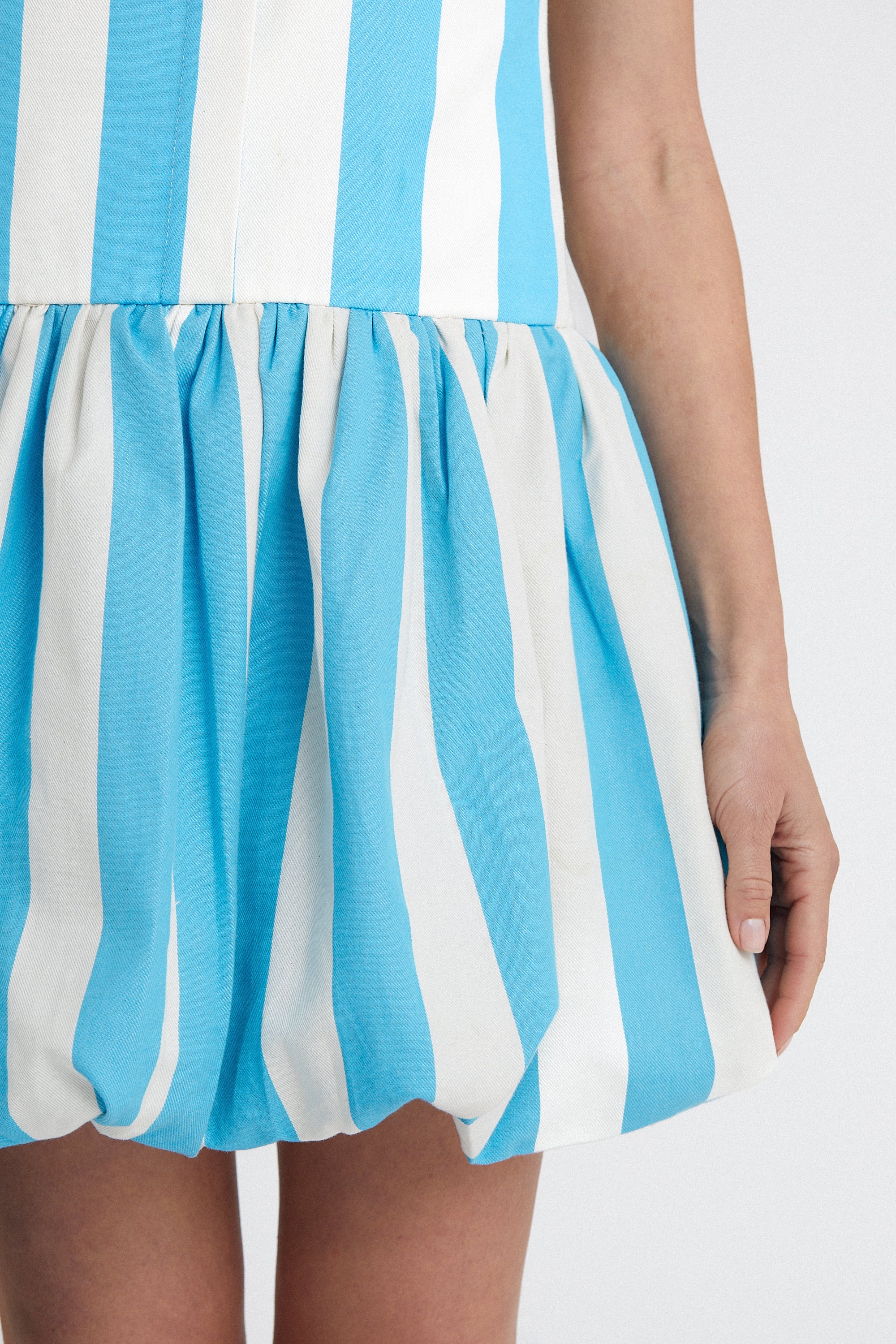 Campari Dress Striped Turquoise - Image 4