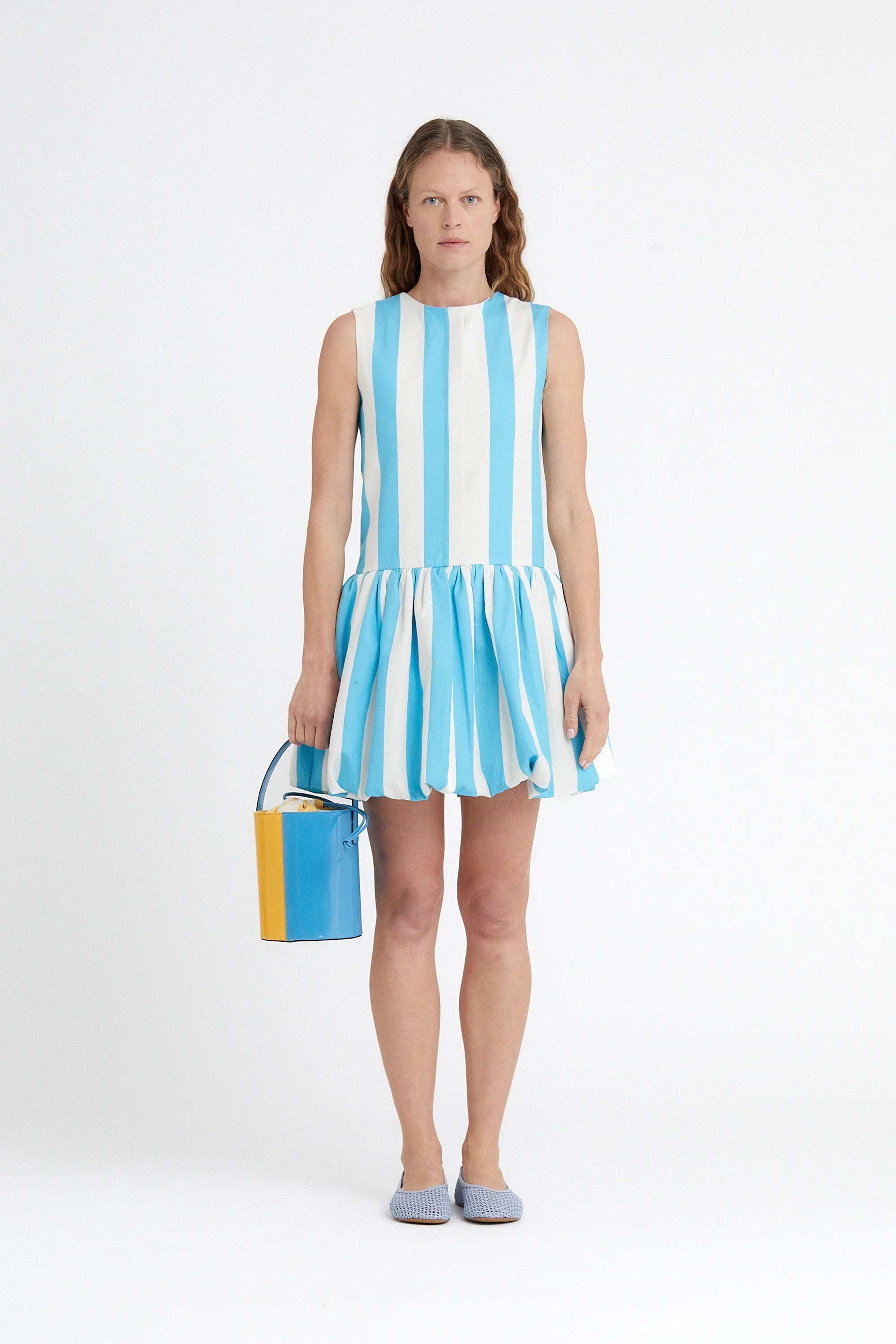 Campari Dress Striped Turquoise - Image 5