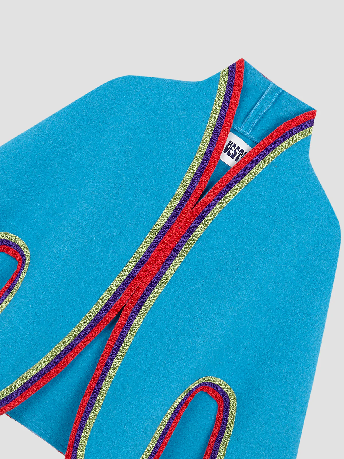 Candy Blue Wool Cape - Image 3