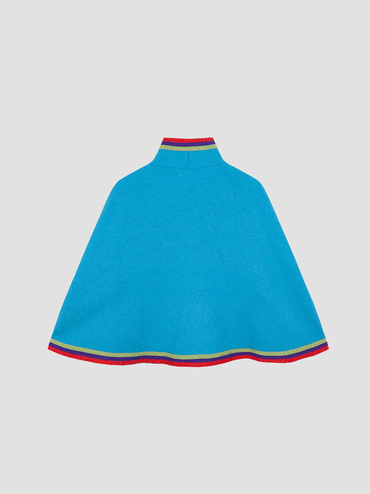 Candy Blue Wool Cape - Image 4