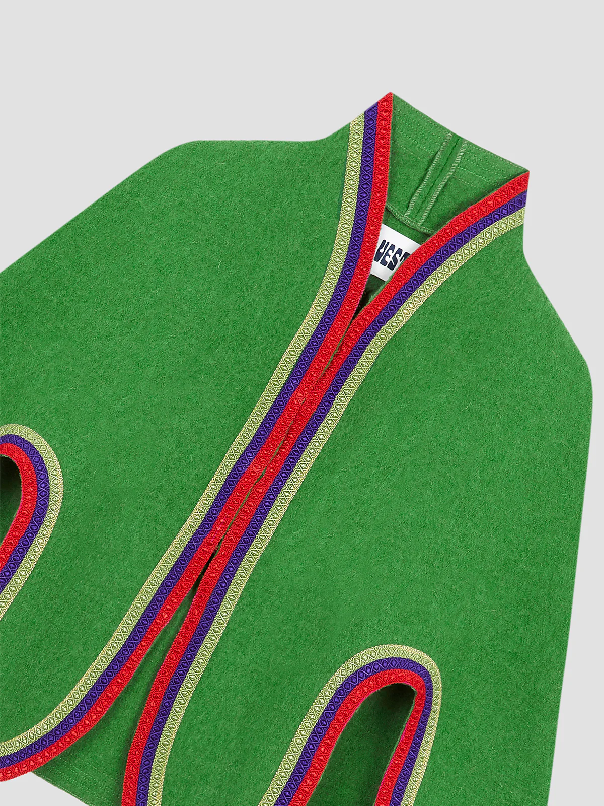 Candy Green Wool Cape - Image 3