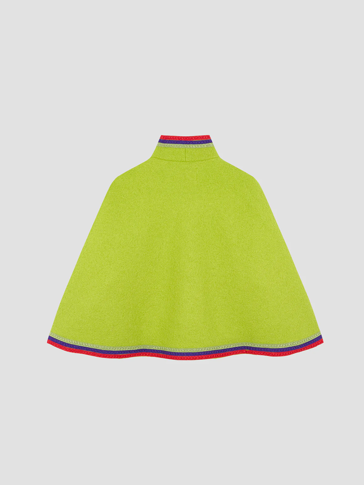 Candy Lime Wool Cape - Image 5