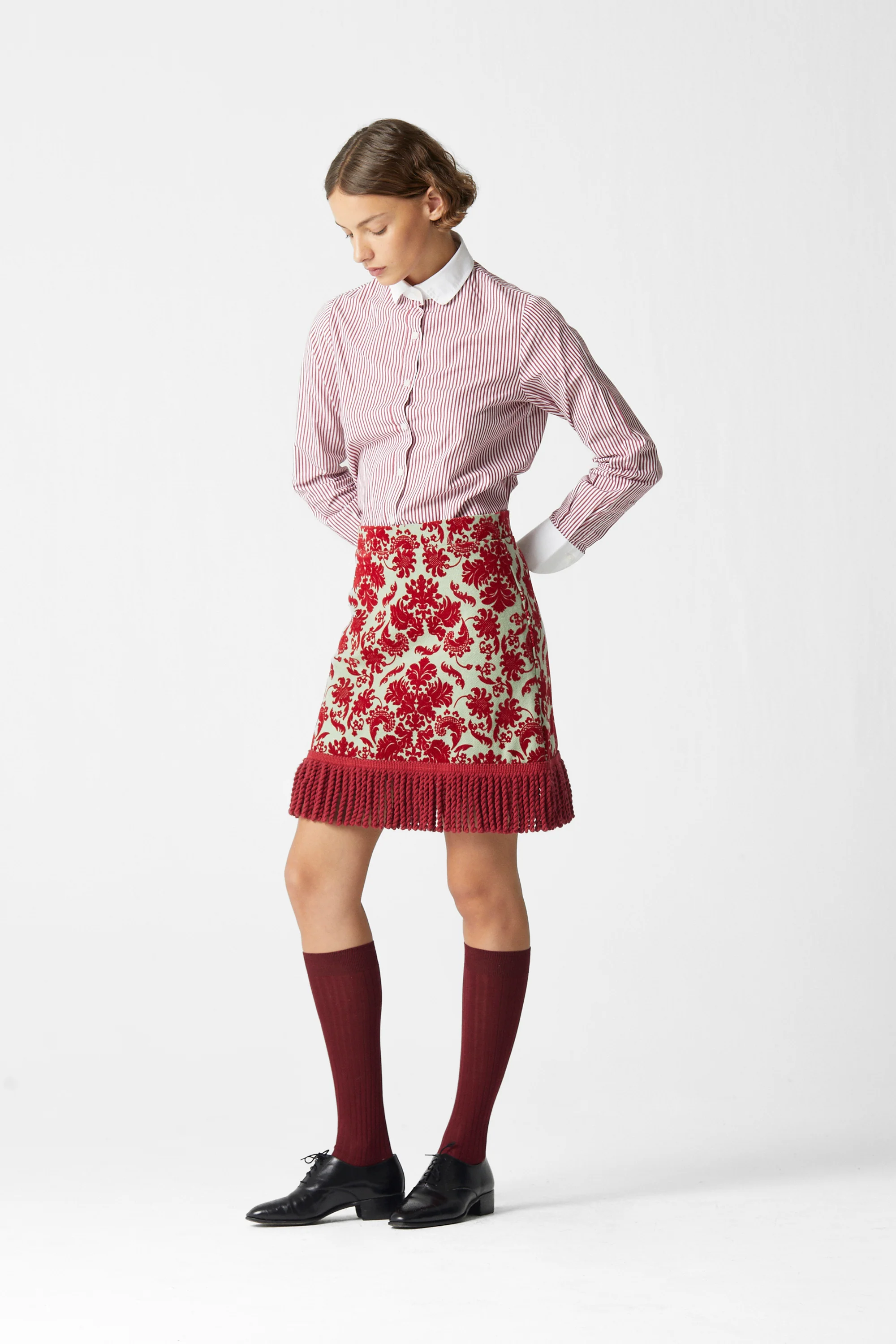 Cher Mini Skirt Wool Green - Image 3