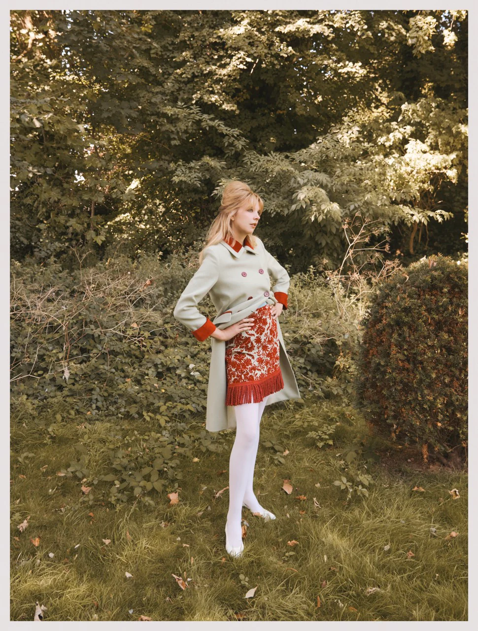 Cher Mini Skirt Wool Green - Image 5