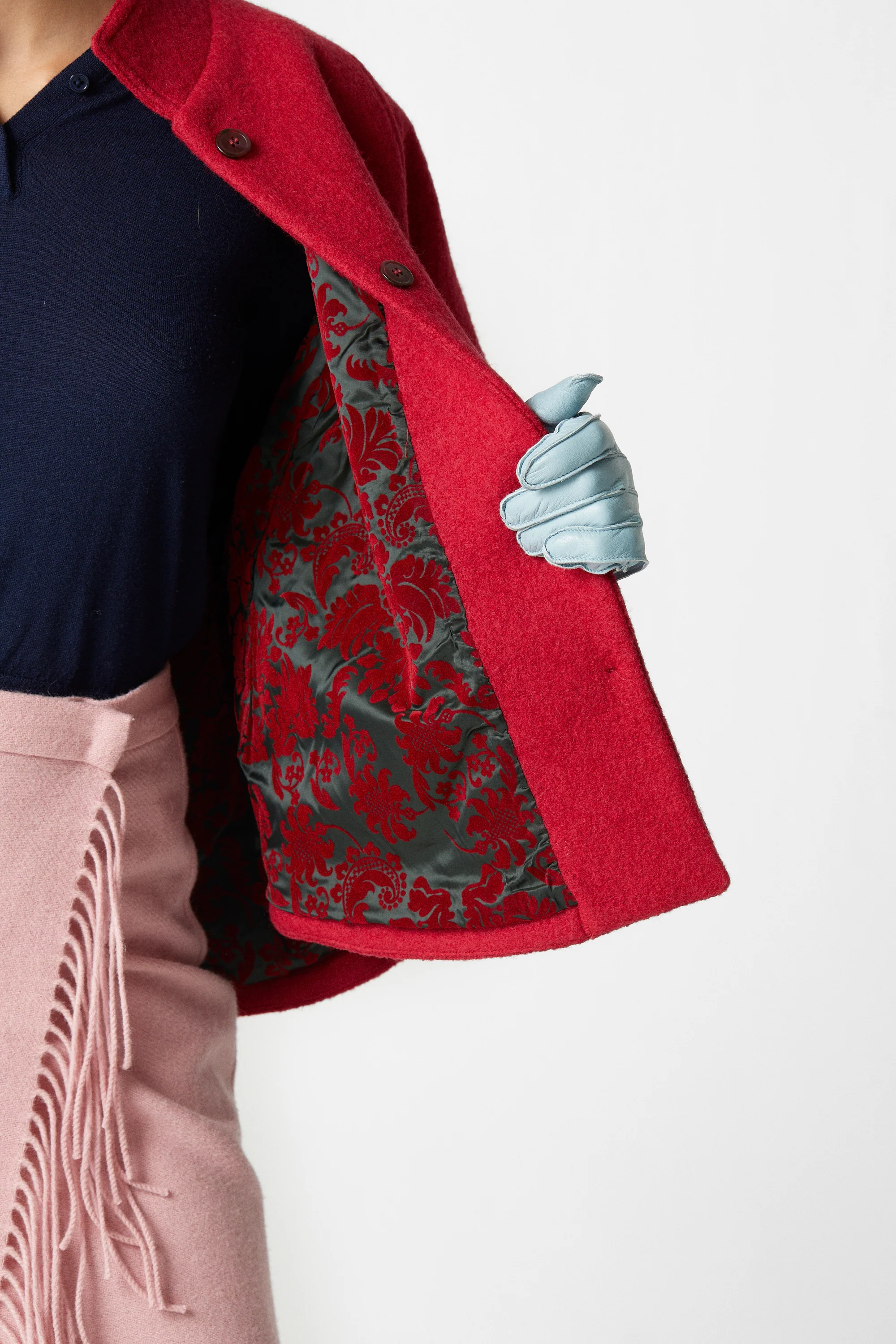 D' Artagnan Wool Cape Red - Image 3
