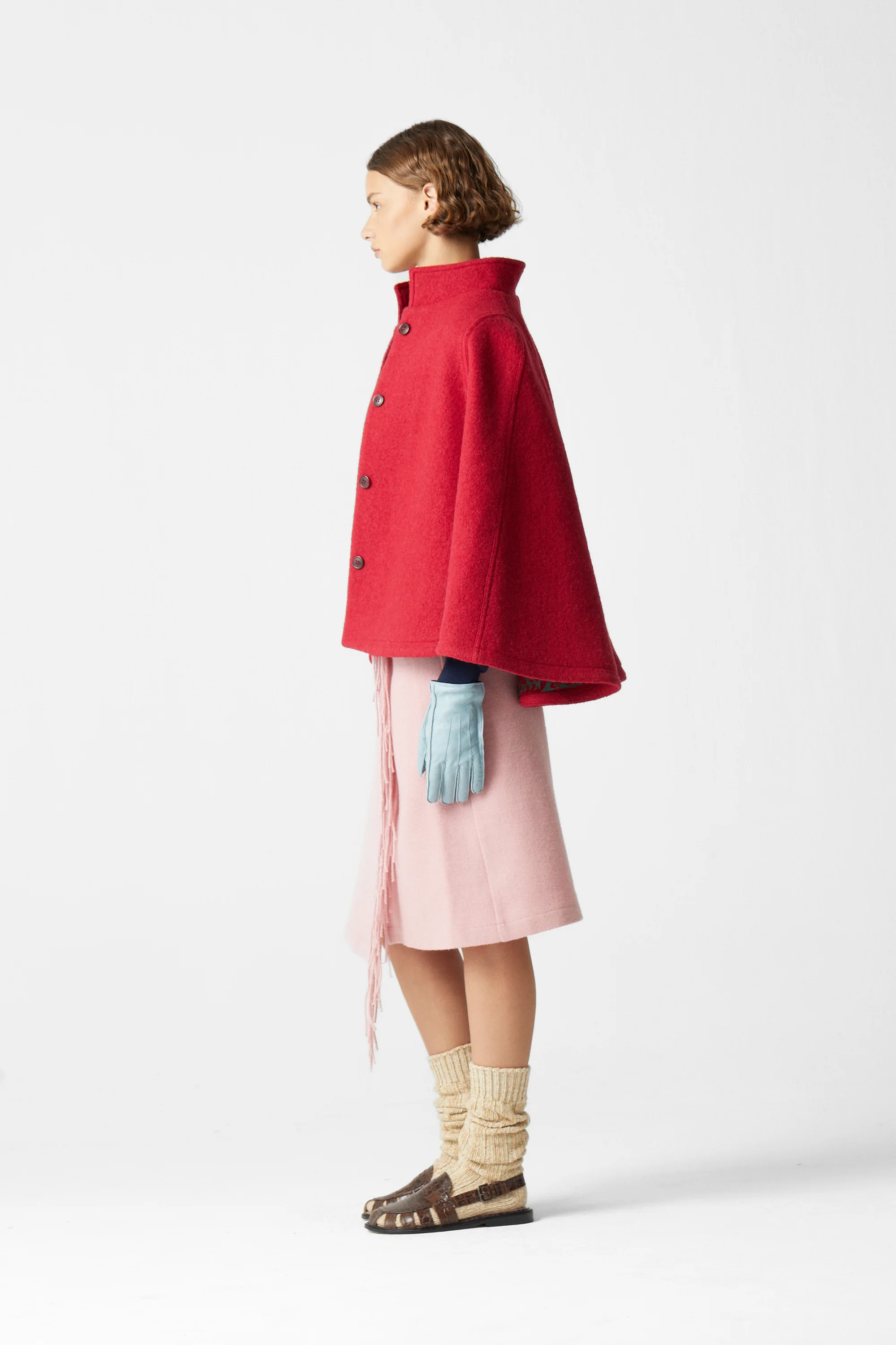 D' Artagnan Wool Cape Red - Image 9