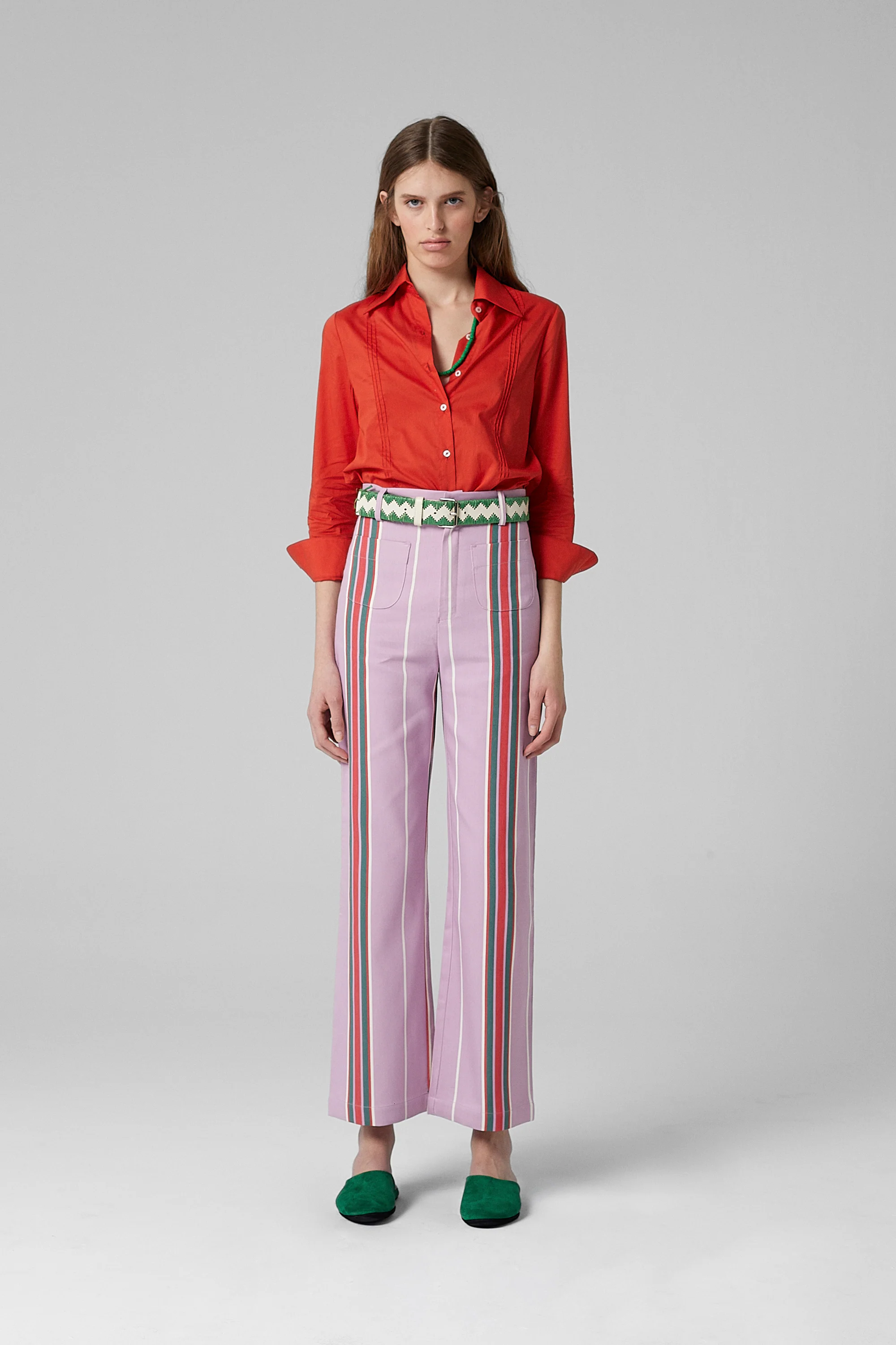 Gina Cotton Shirt Red - Image 4