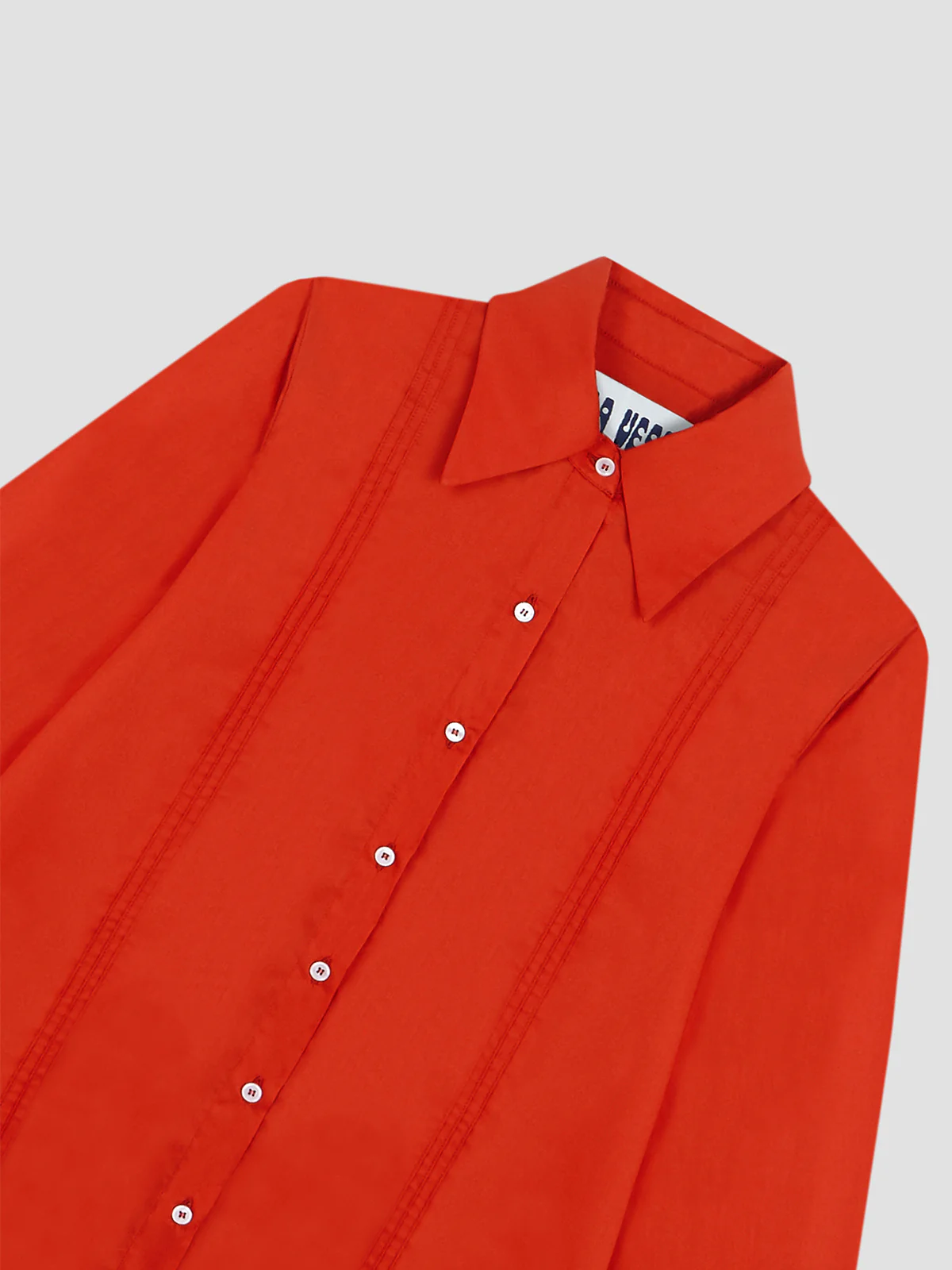 Gina Cotton Shirt Red - Image 5