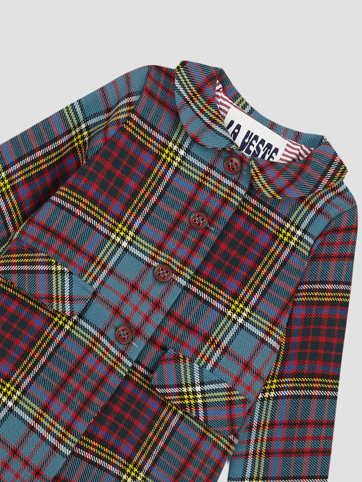Heidi Coat Tartan Multicolor - Image 5