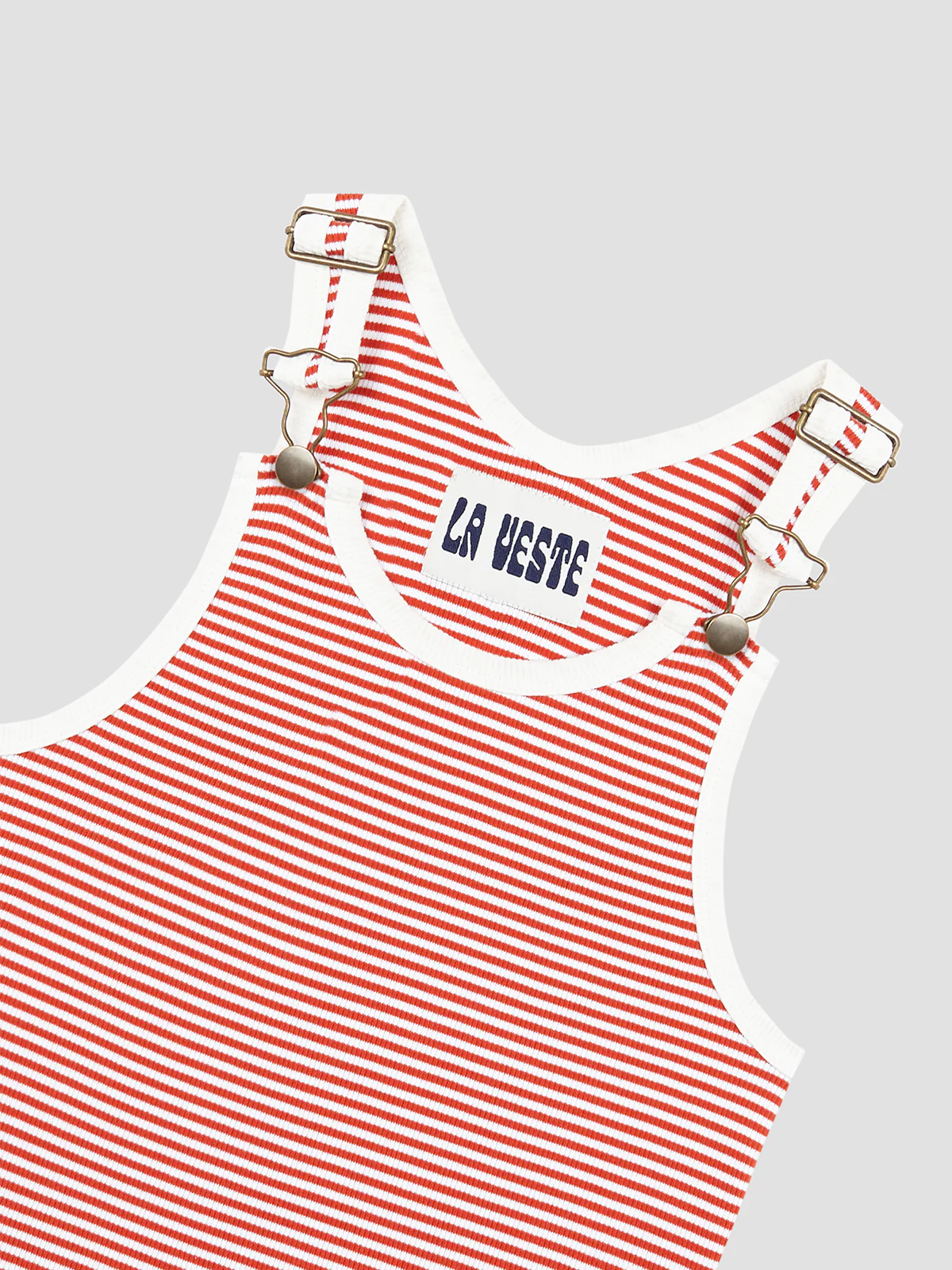 Jardinera Tee Shirt Striped Orange - Image 2