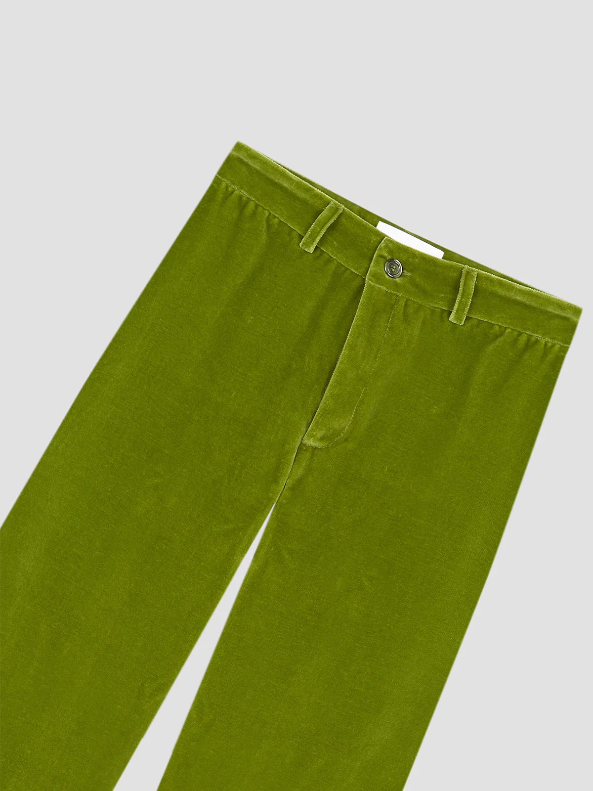 Jason Fringed Velvet Pants Green - Image 2
