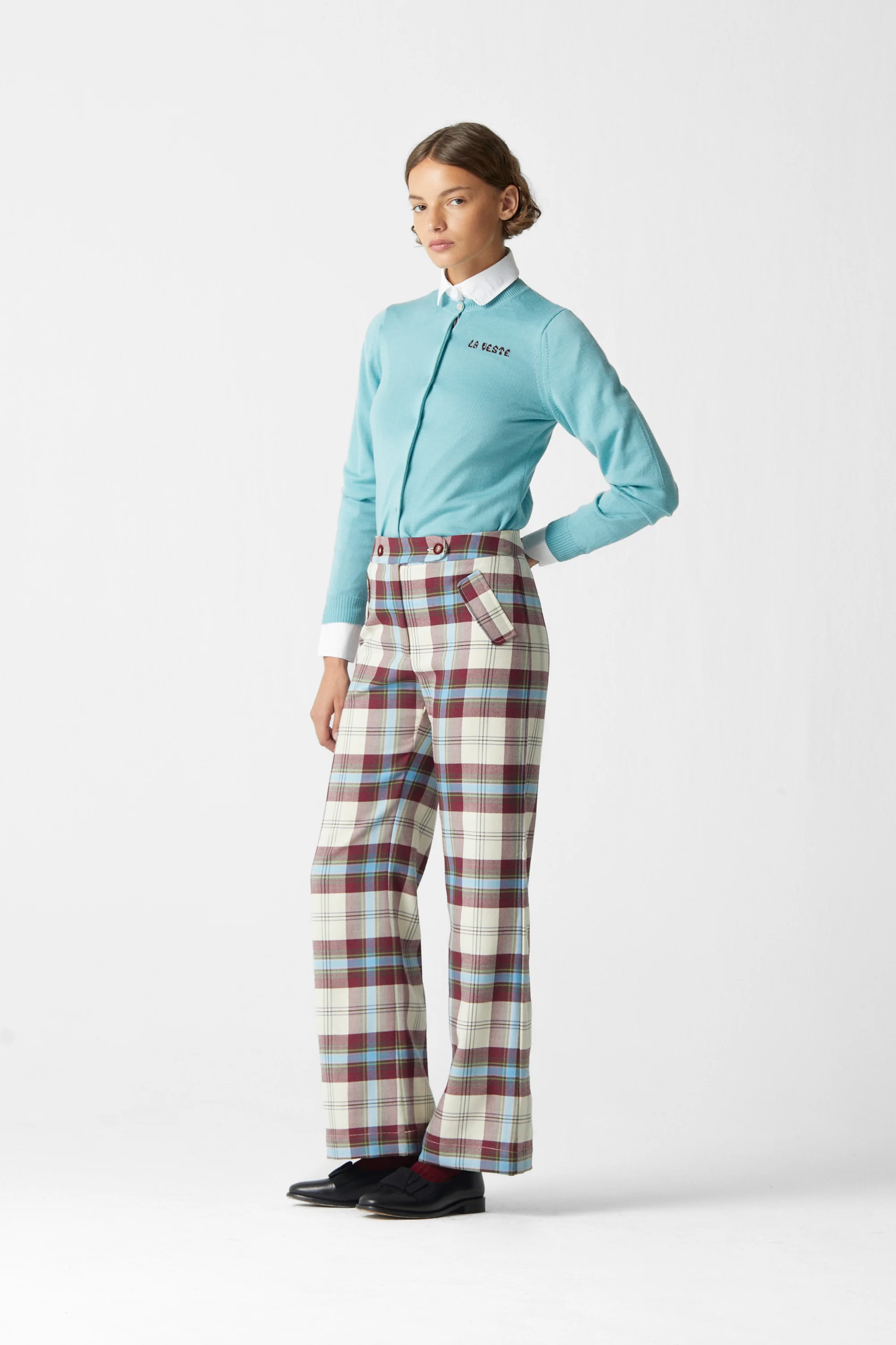 Jockey Pants Tartan Celeste - Image 3