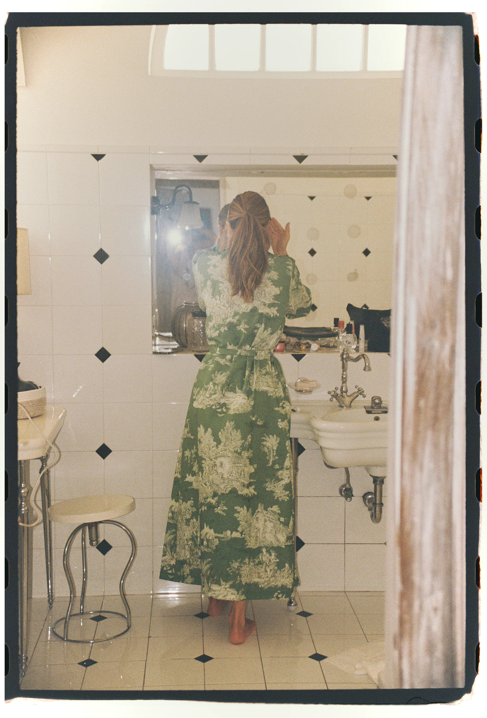 Jouy Housecoat Old Green - Image 3