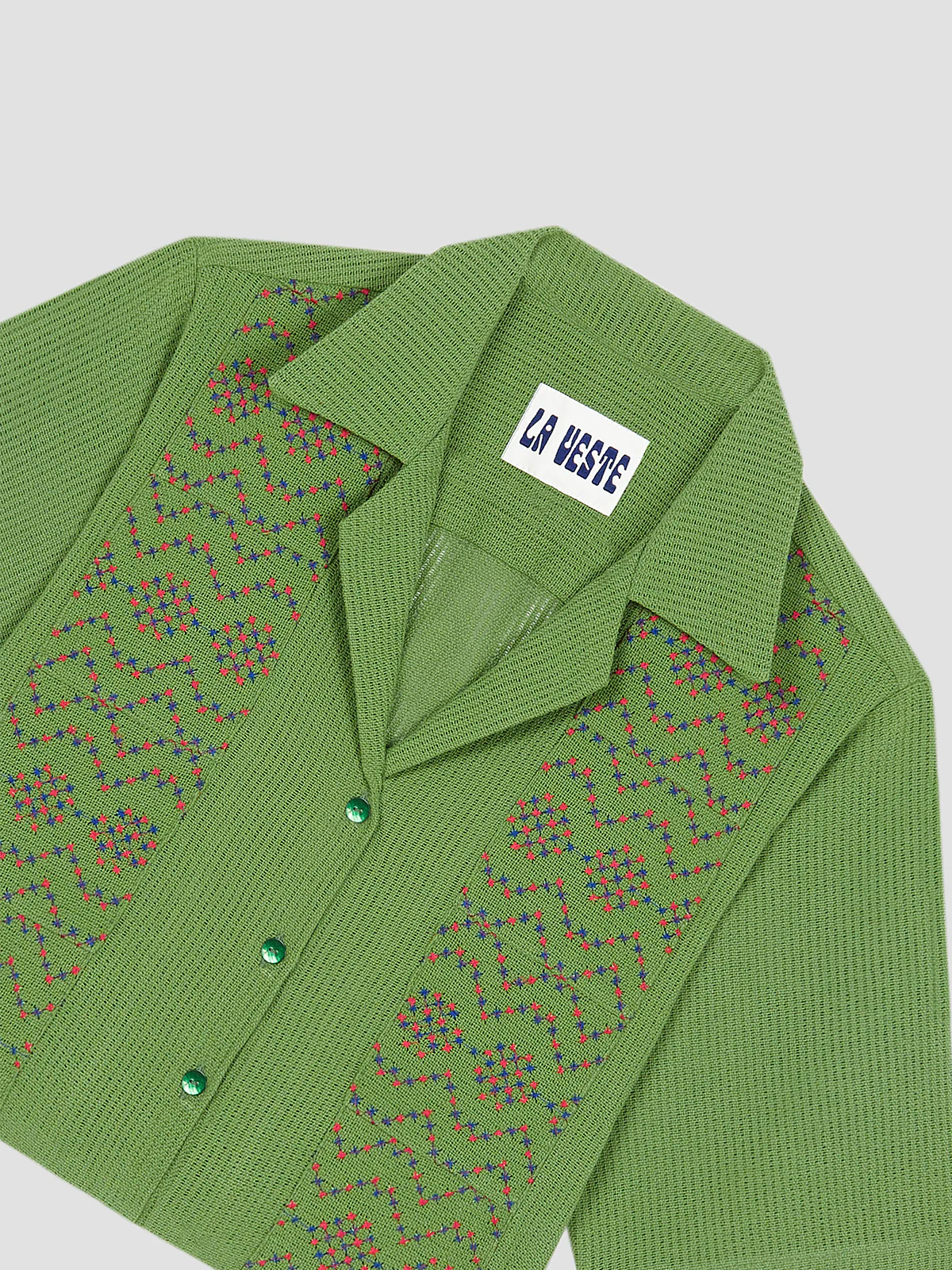 Juggle Patchwork Shirt Green - Image 5