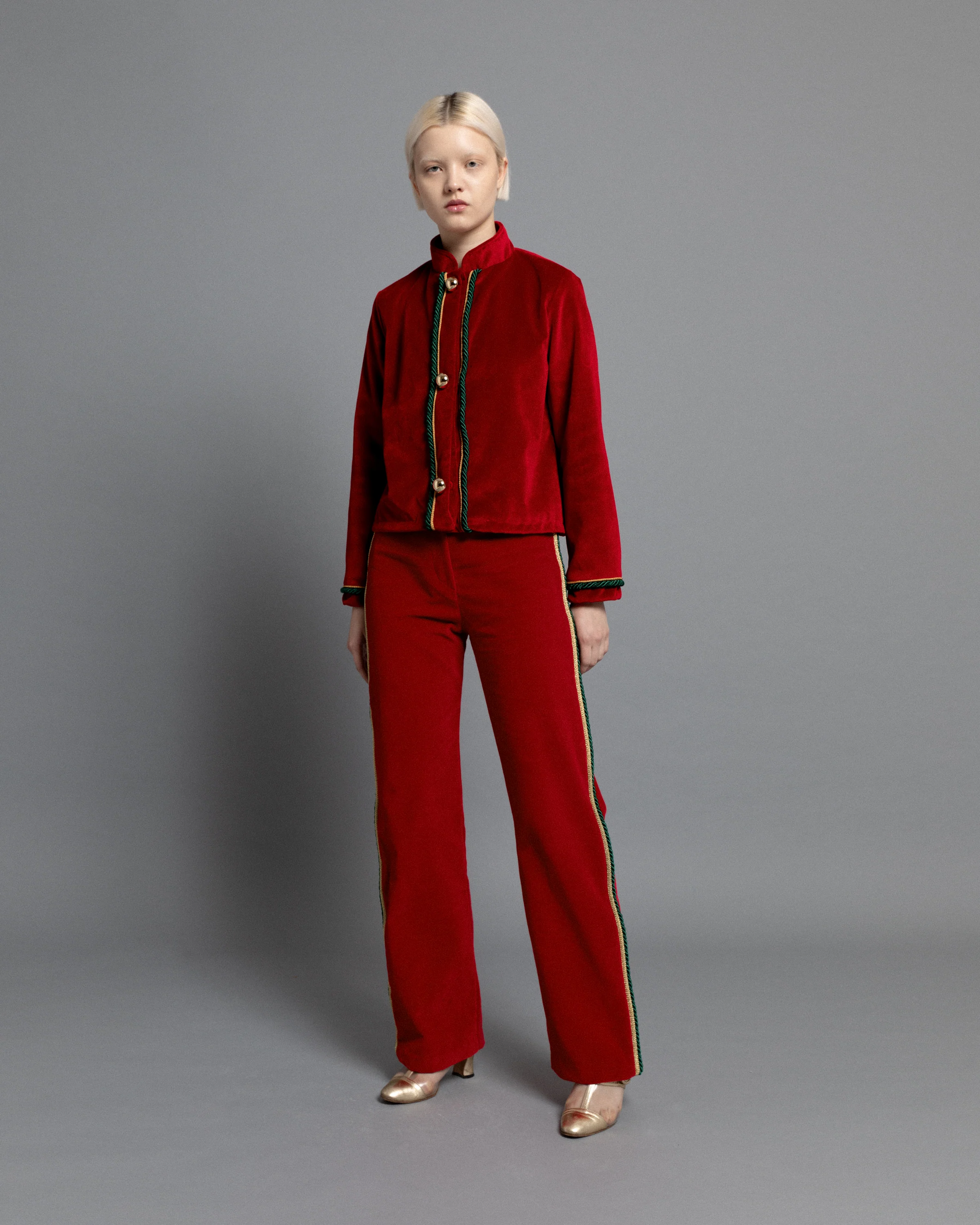 Leonor Pants Velvet Red - Image 4