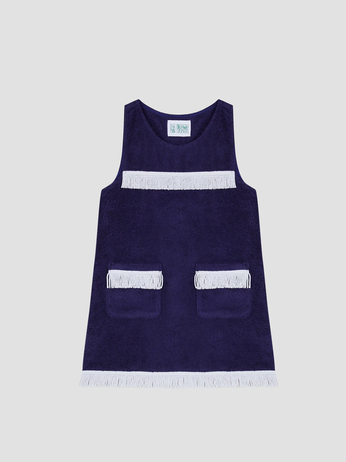 Fringes Mini Towel Navy