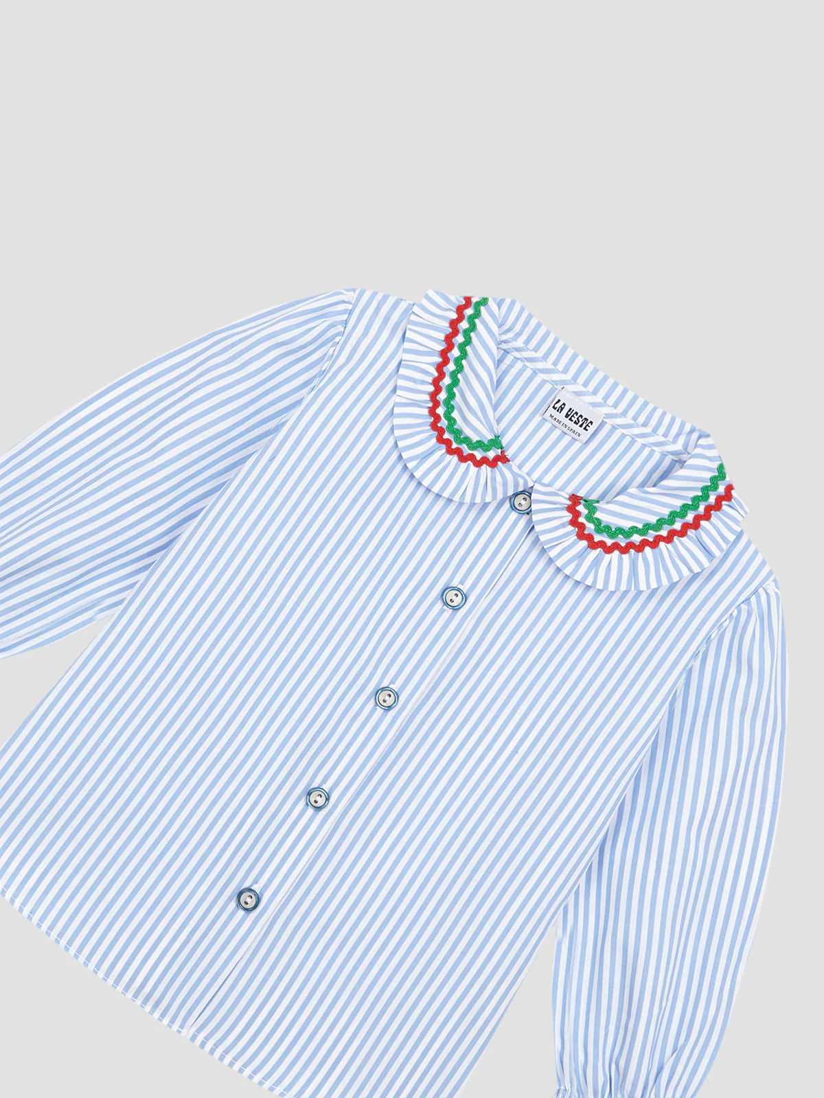 Mini School Shirt Striped Celeste - Image 2
