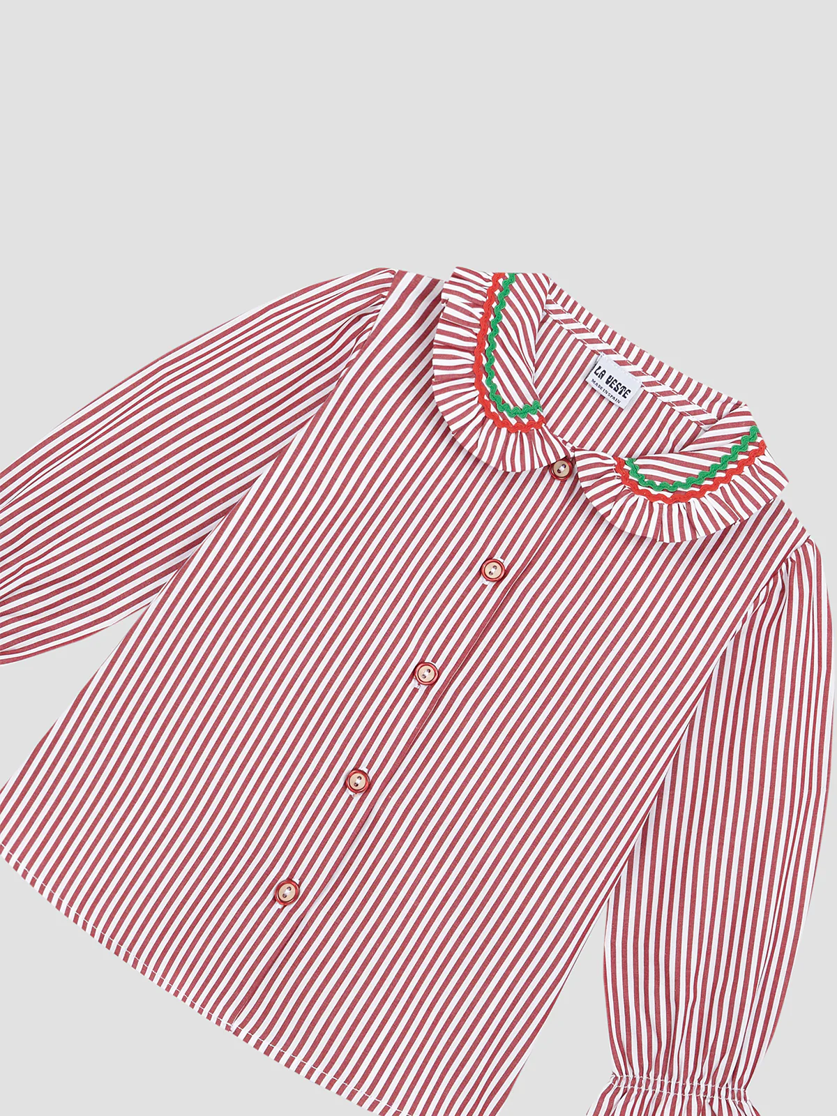 Mini School Shirt Striped Red - Image 2