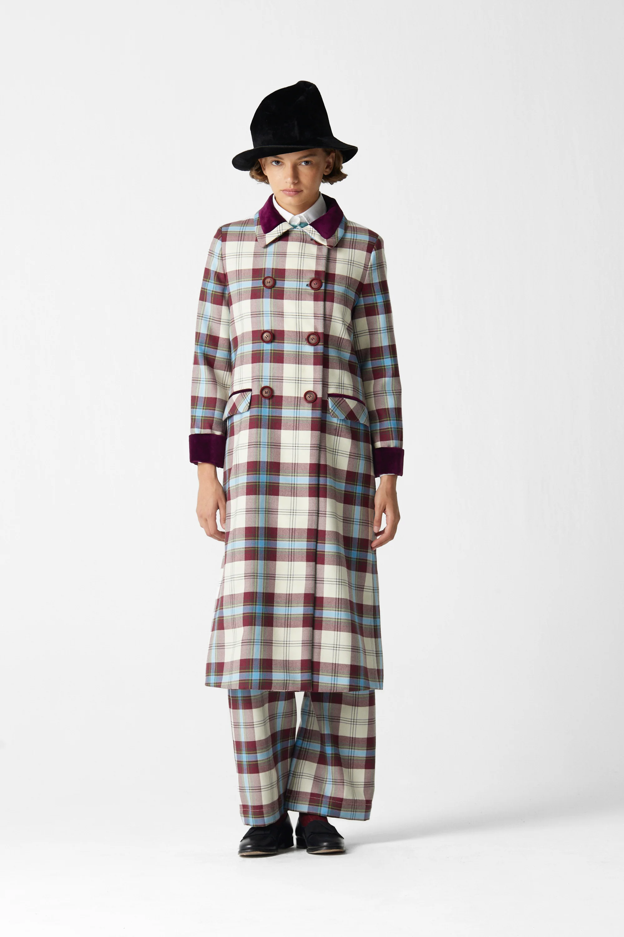 Miranda Coat Tartan Celeste - Image 4