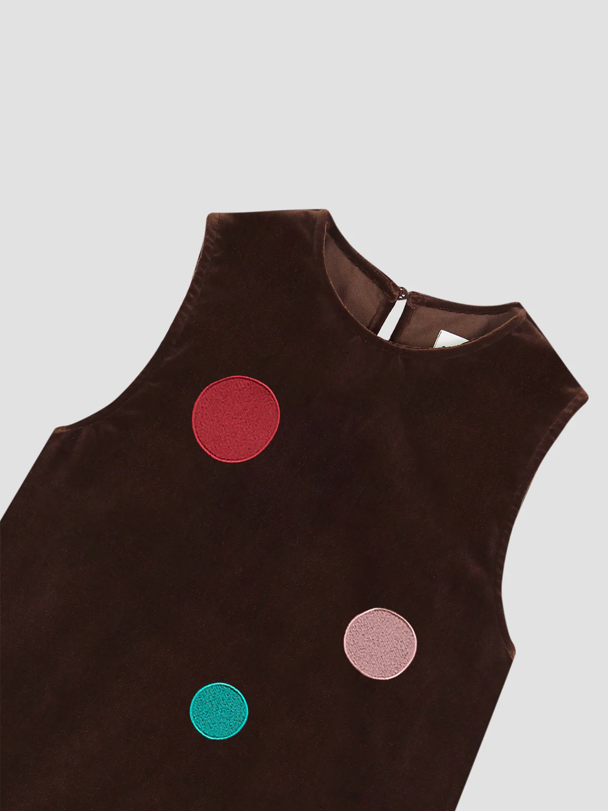 Morelino Velvet Dress Brown - Image 3