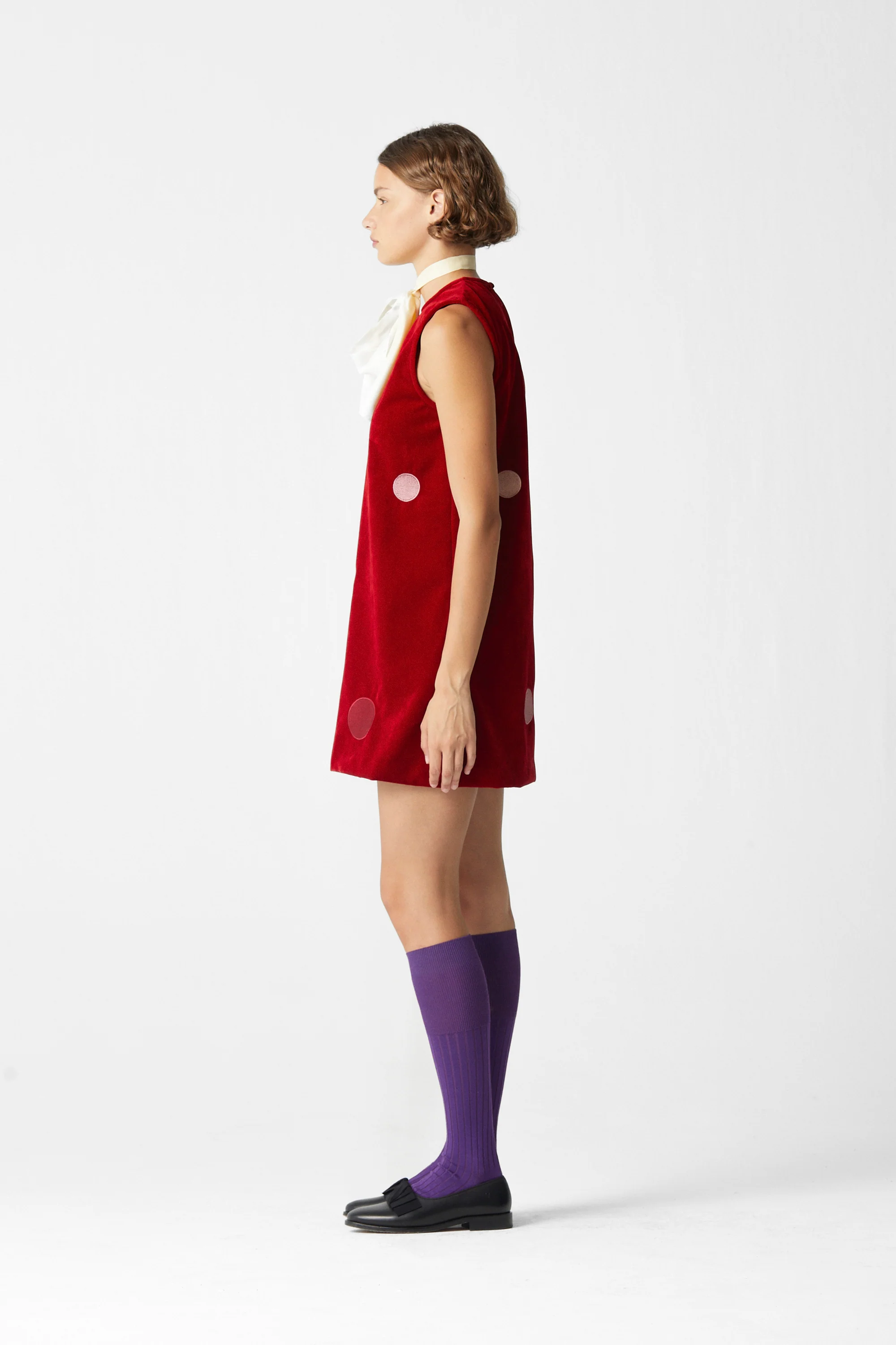 Morelino Velvet Dress Red - Image 5