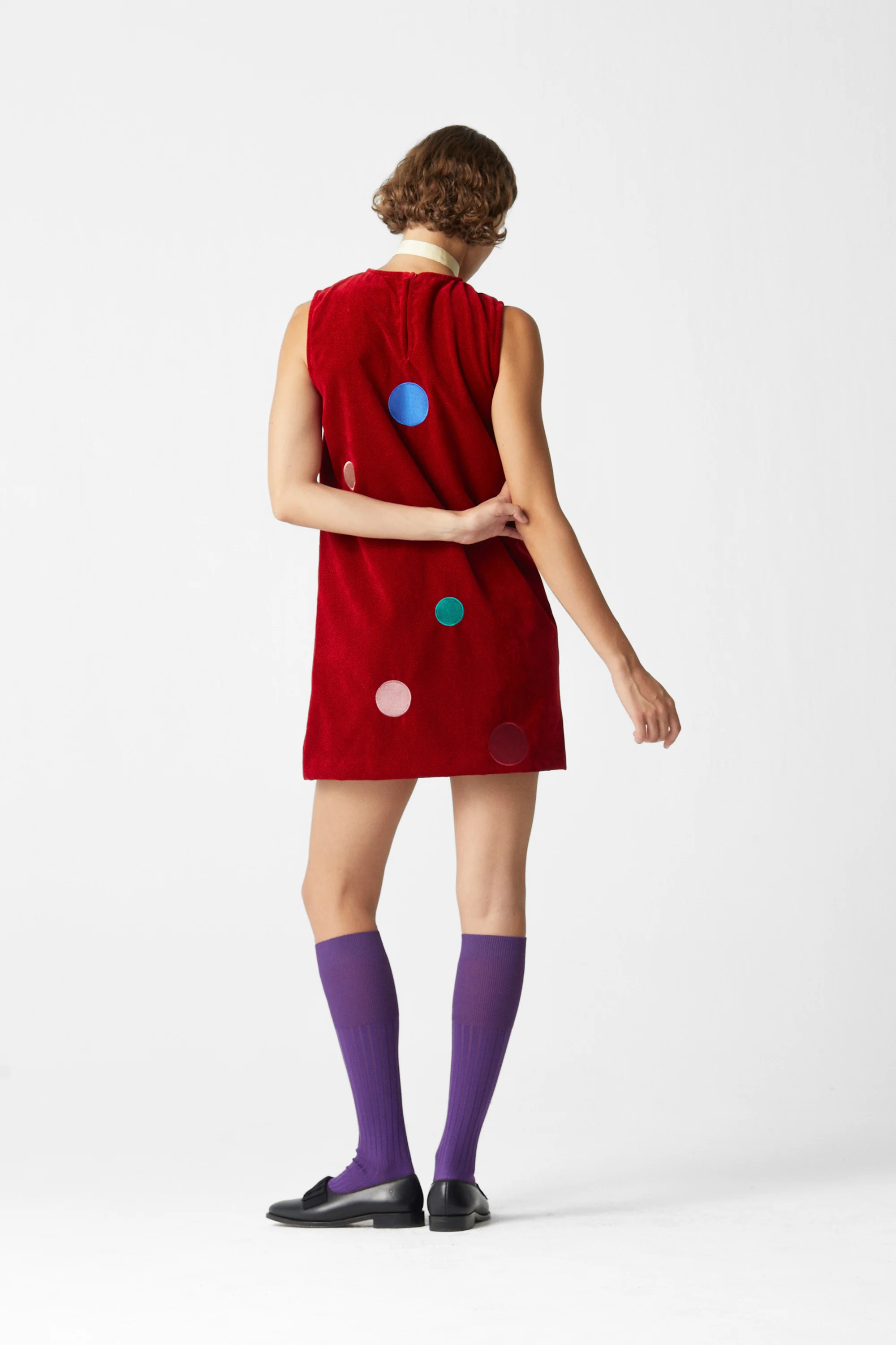 Morelino Velvet Dress Red - Image 6