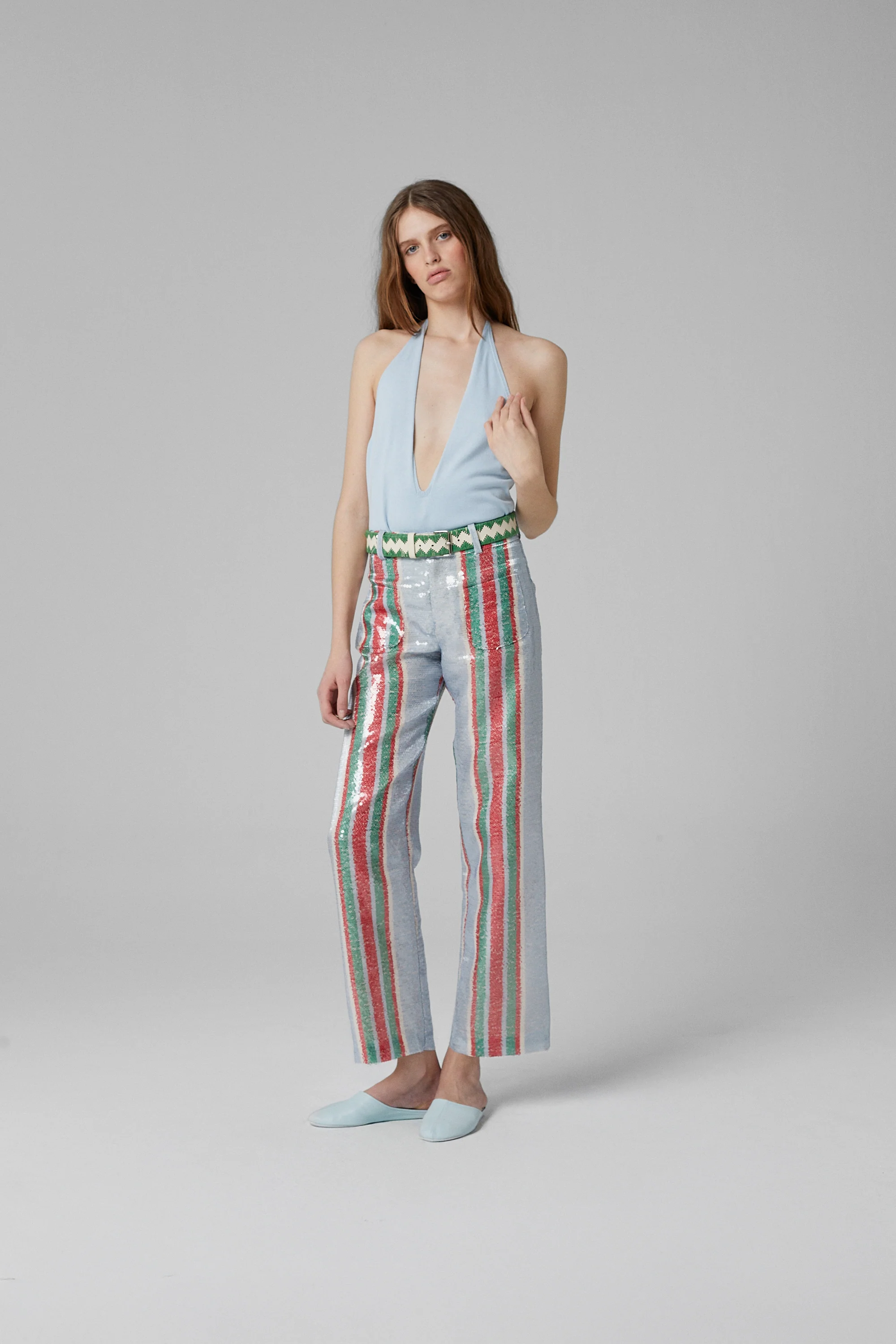 Pippi Sequin Pants Celeste - Image 3