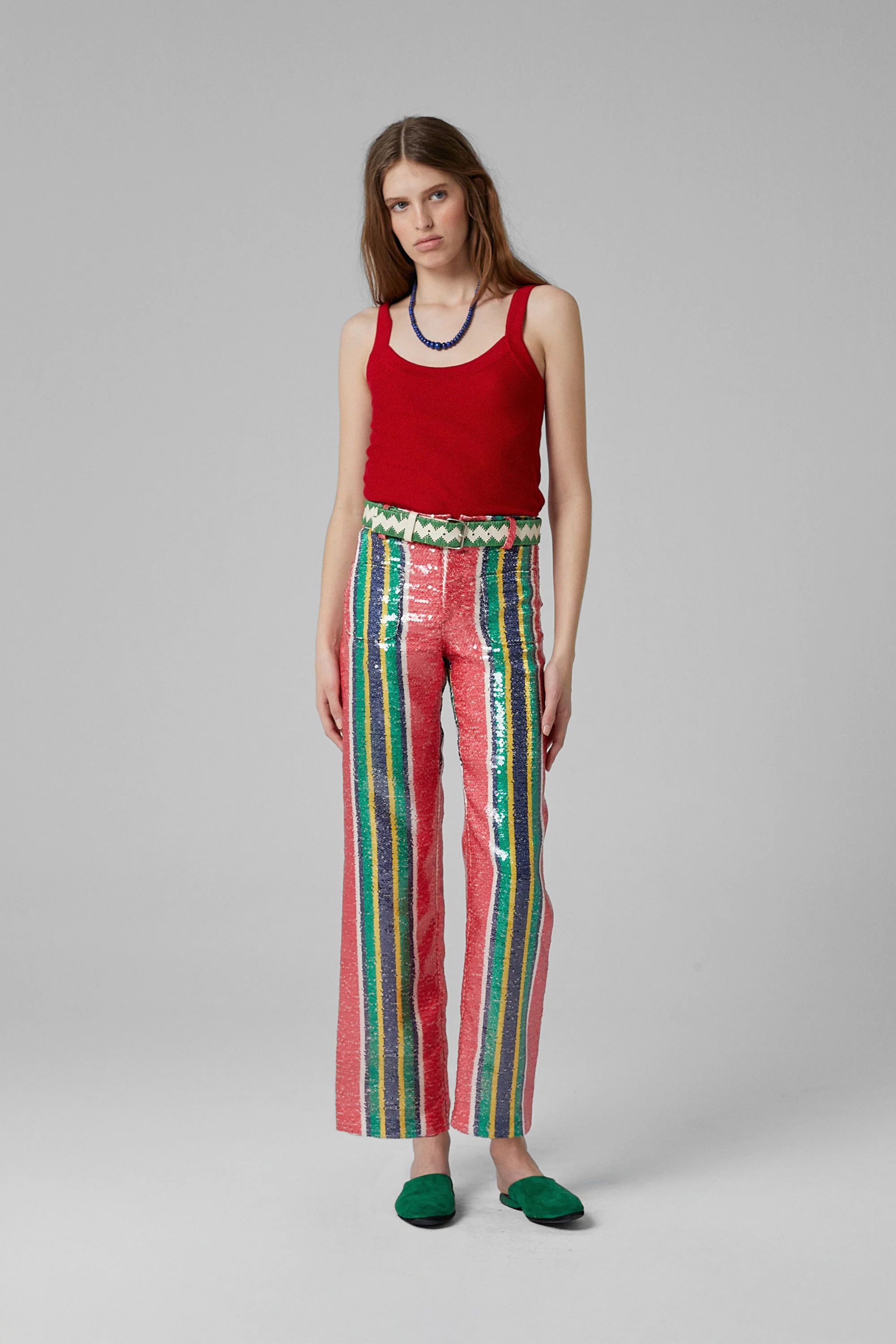 Pippi Sequin Pants Red - Image 2