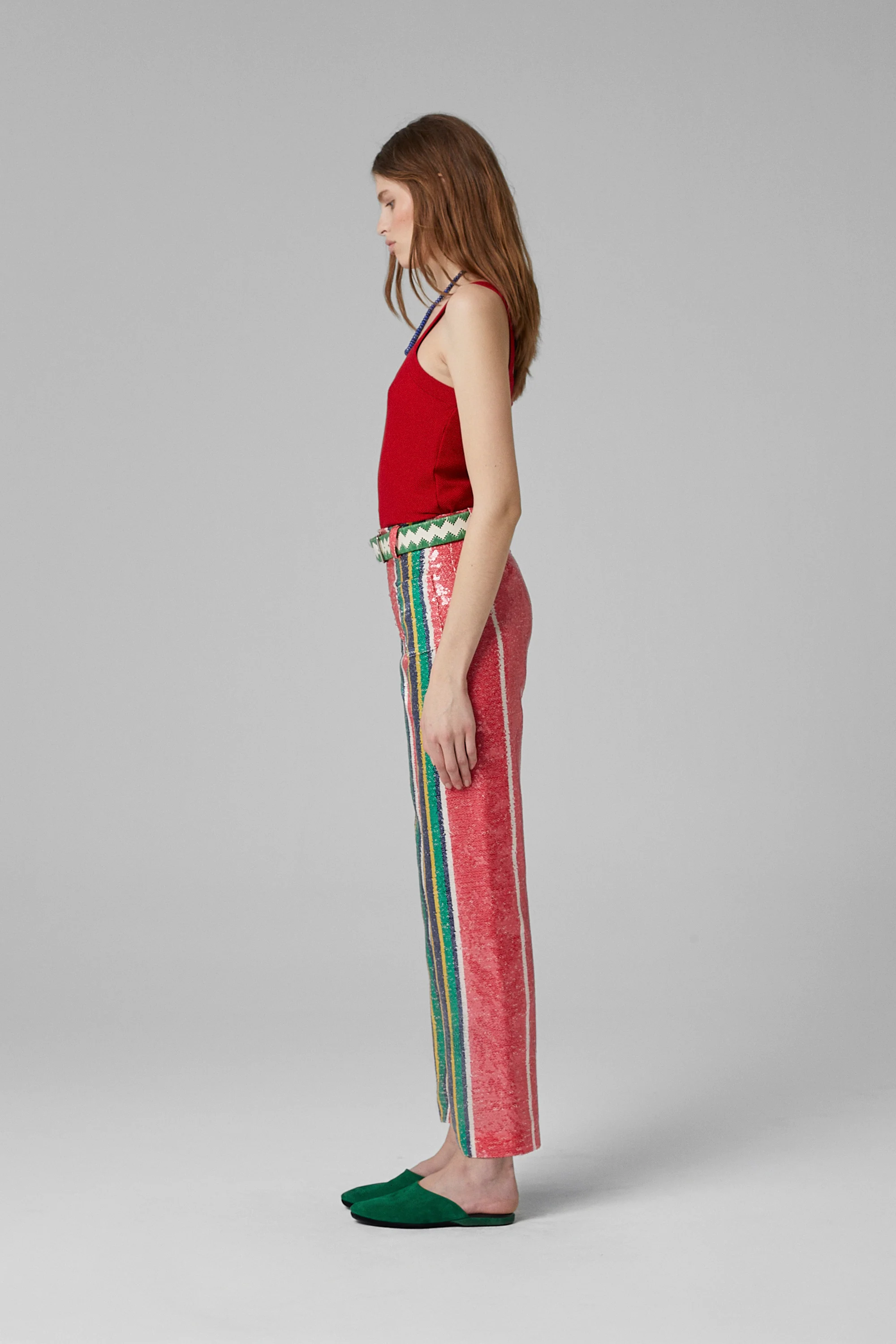 Pippi Sequin Pants Red - Image 4