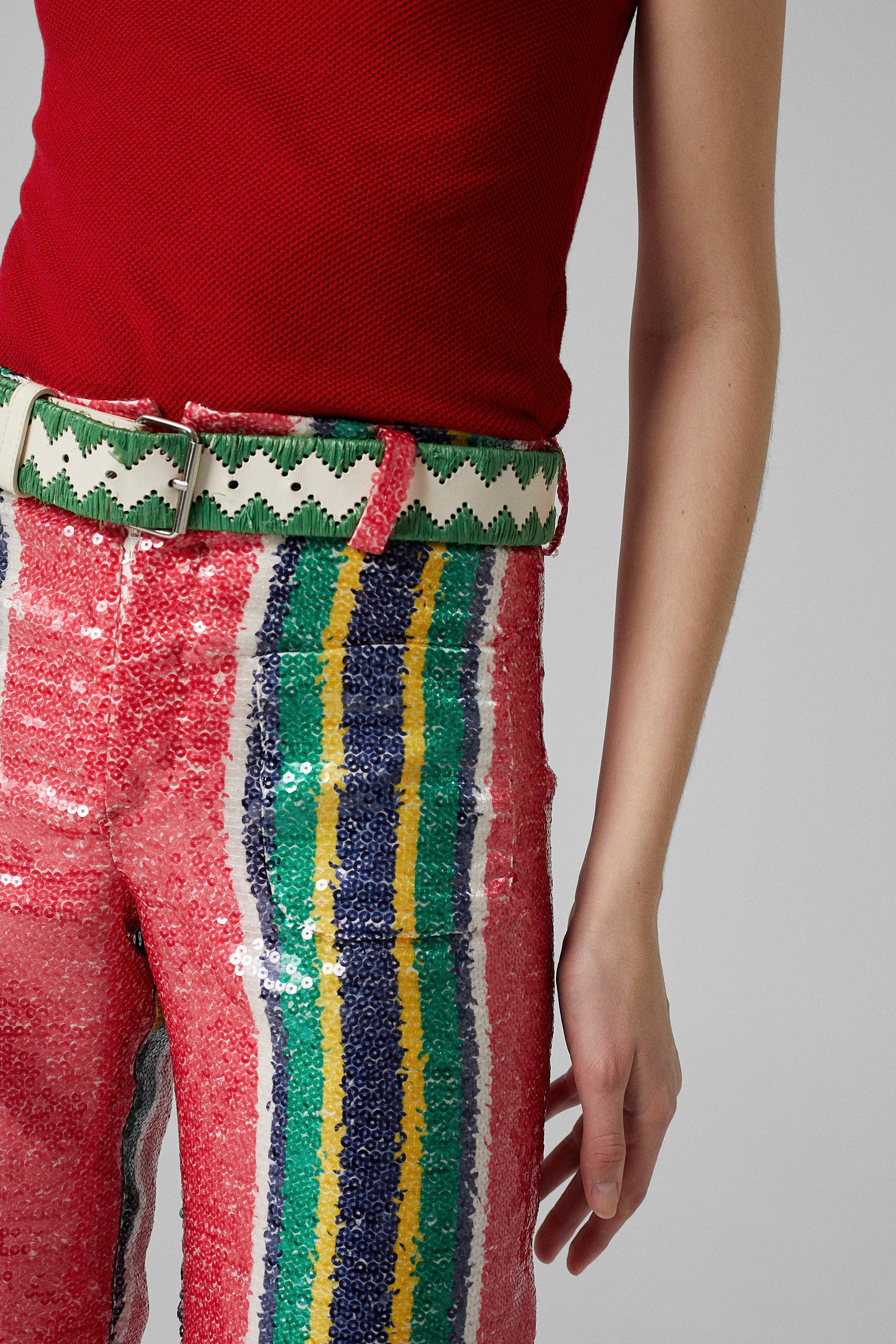 Pippi Sequin Pants Red - Image 6