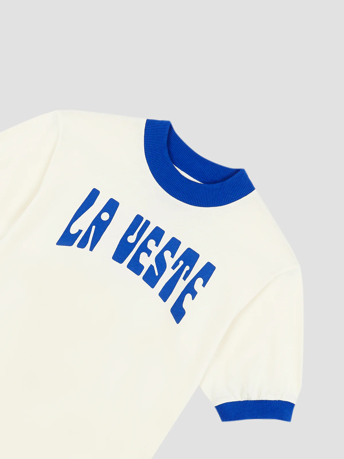 Ringer Tee Shirt Blue - Image 3