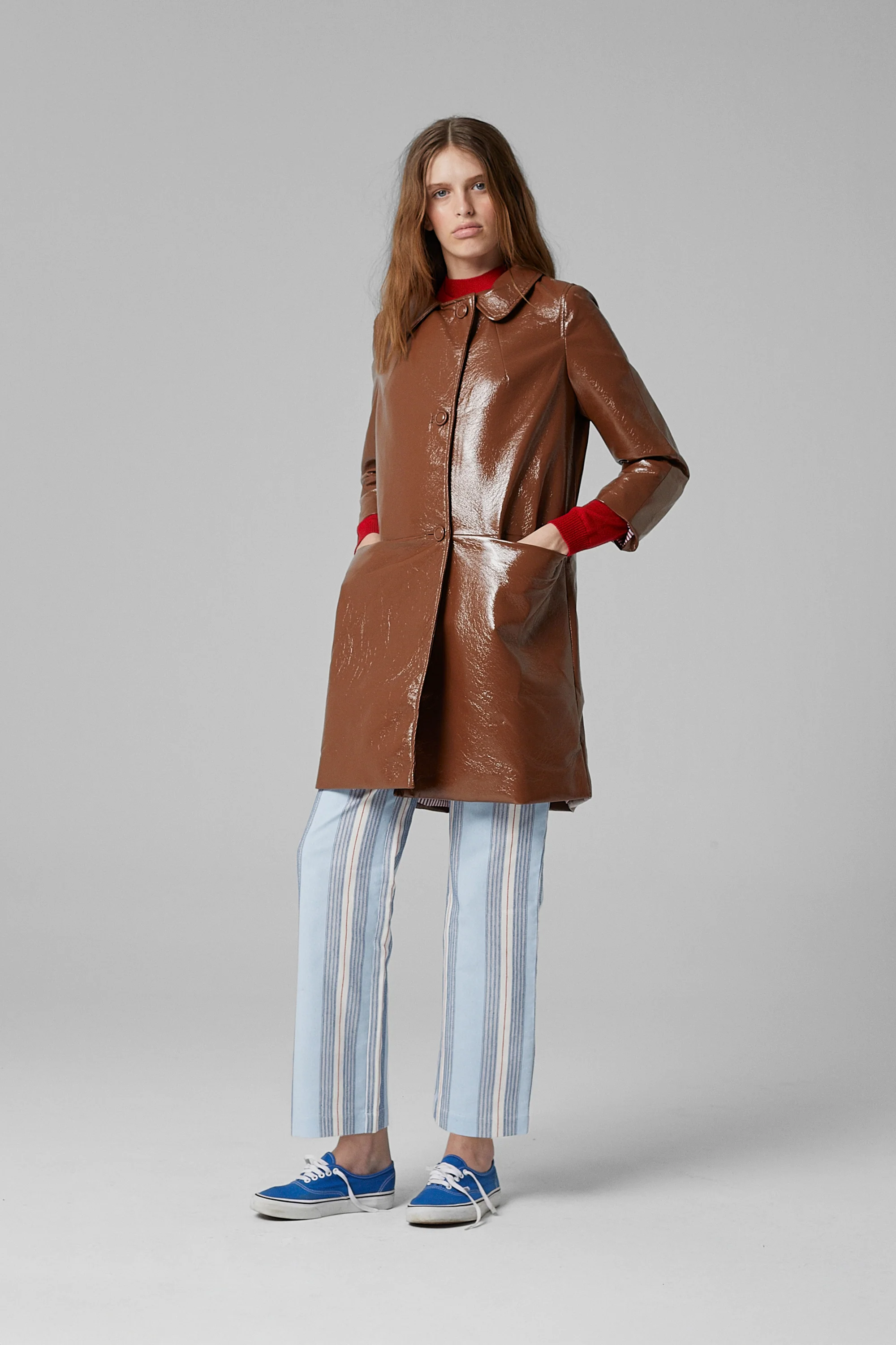 Señorita Out Of School Trench Coat Brown - Image 3