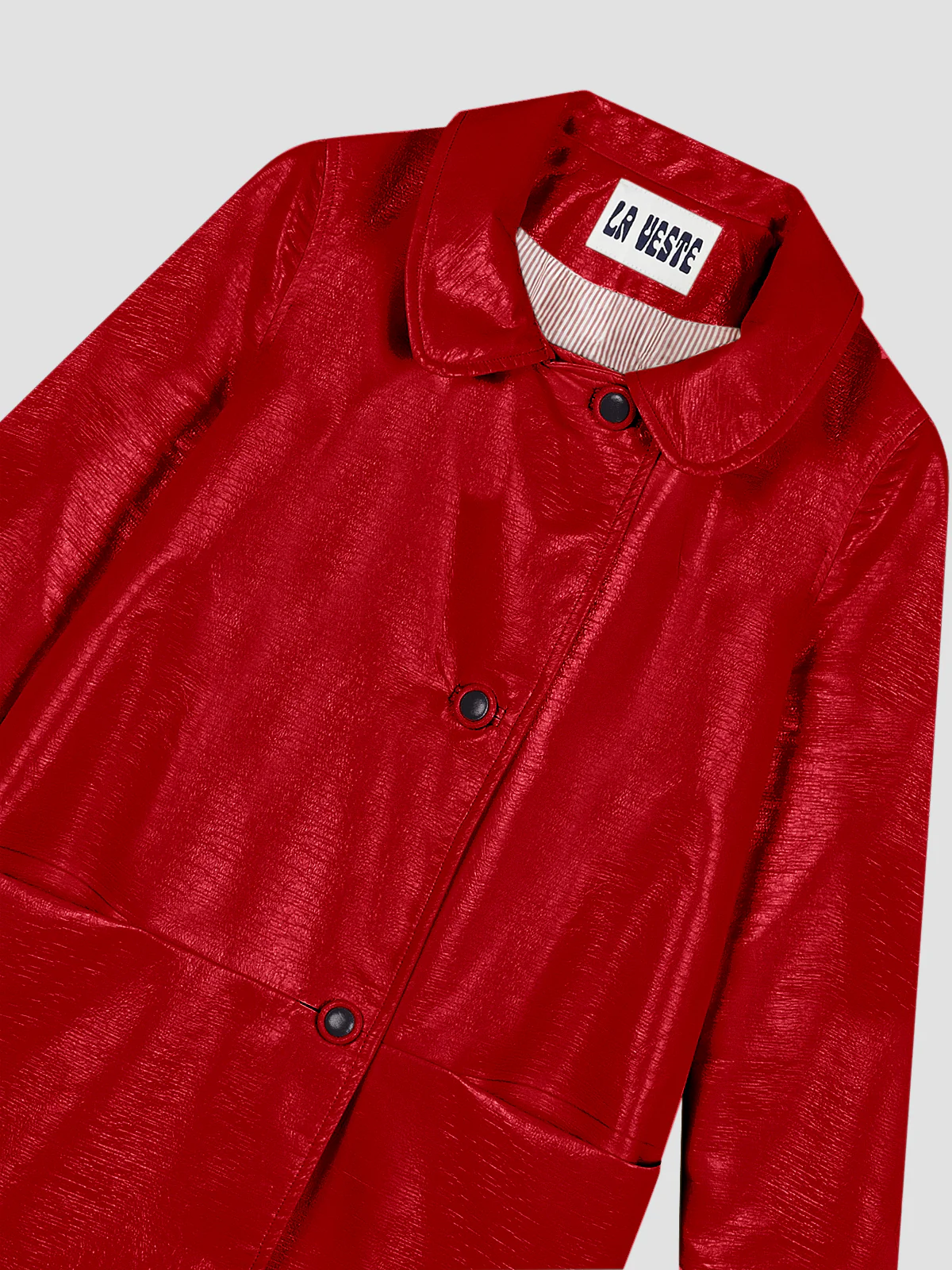 Señorita Out Of School Trench Coat Red - Image 5
