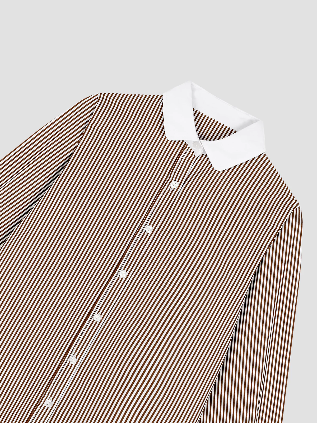 Shelby Shirt Striped Brown - Image 4