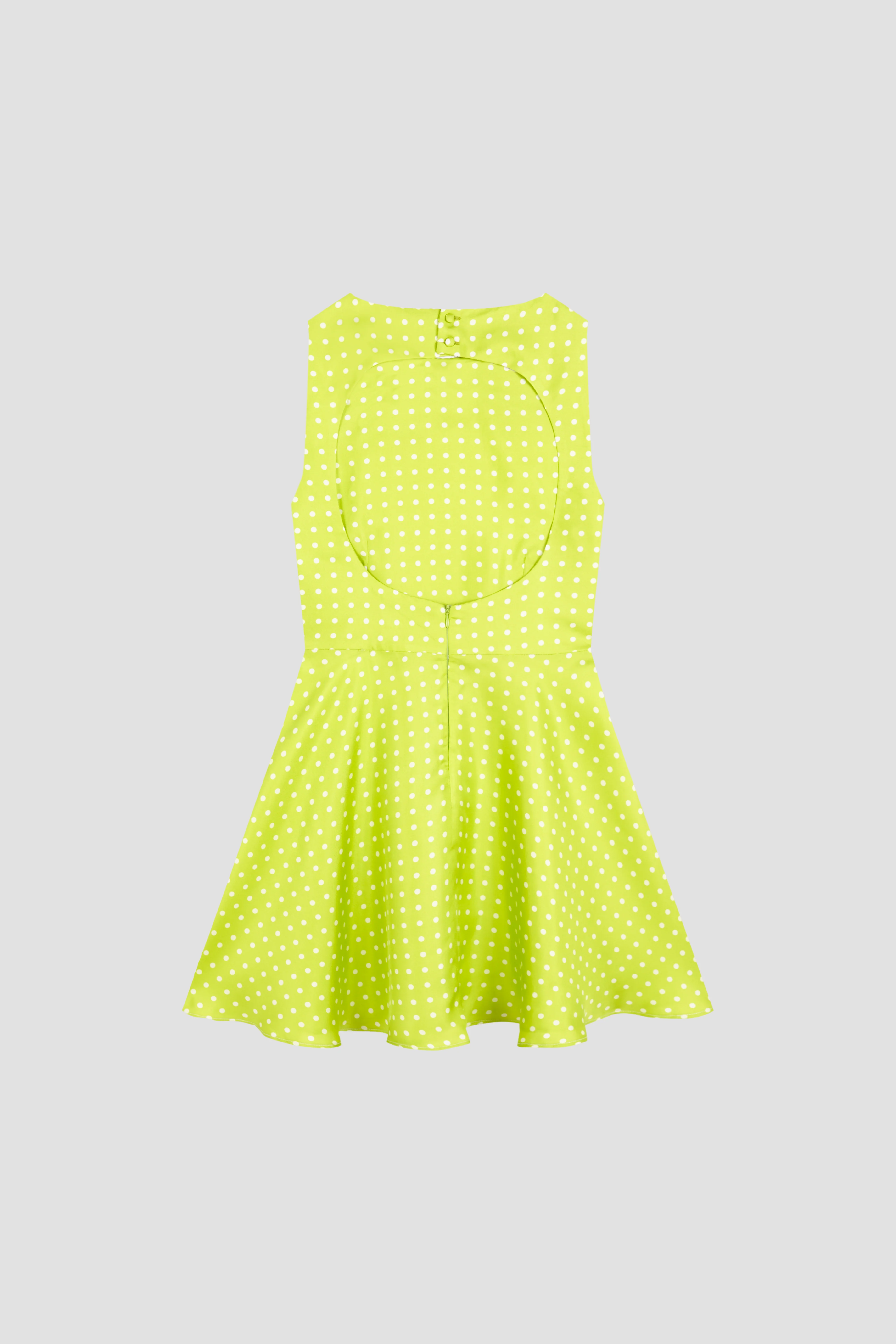 Sorbetto Mini Dress Silk Lime - Image 3