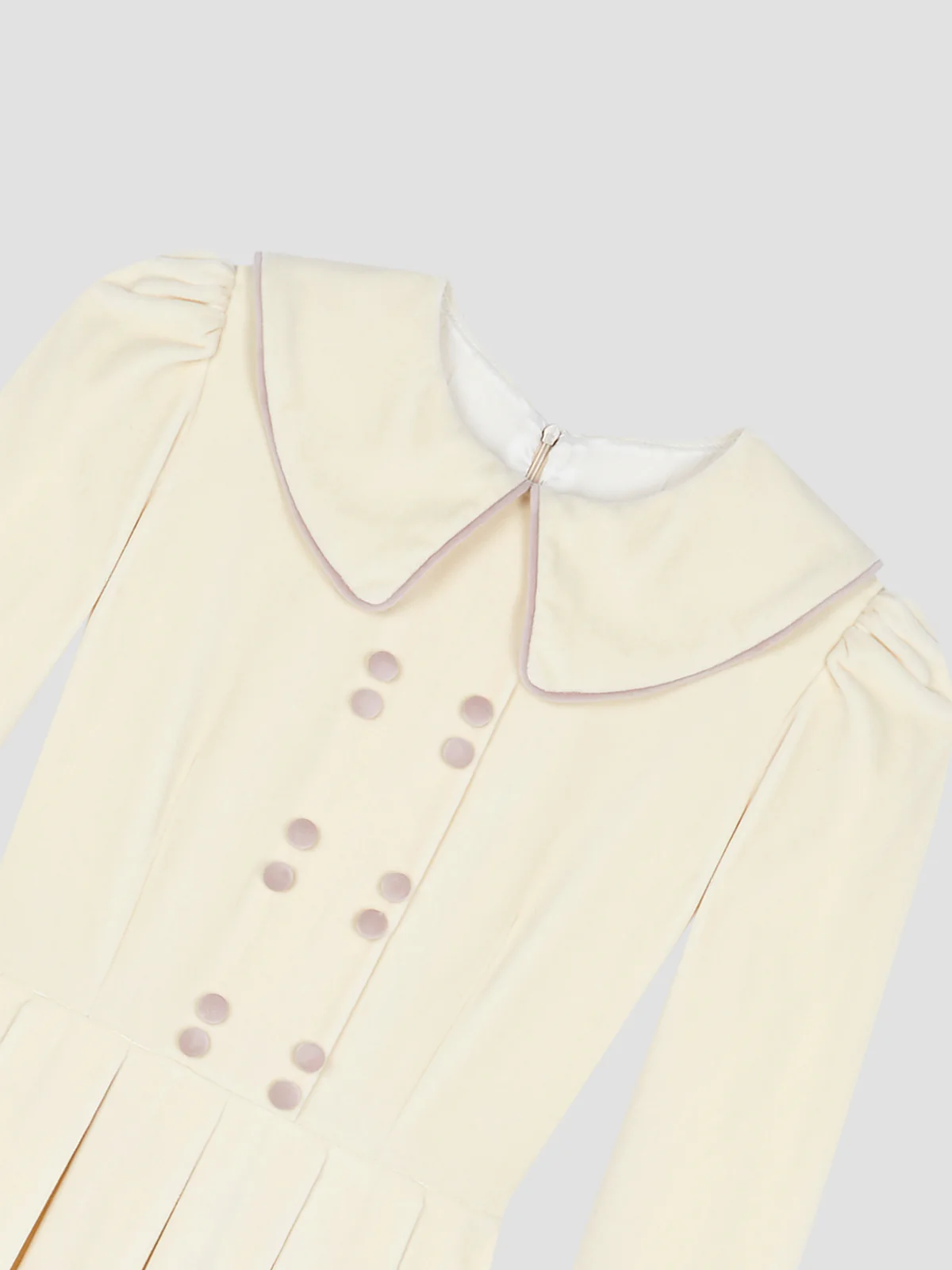 Swan White Velvet Dress - Image 3