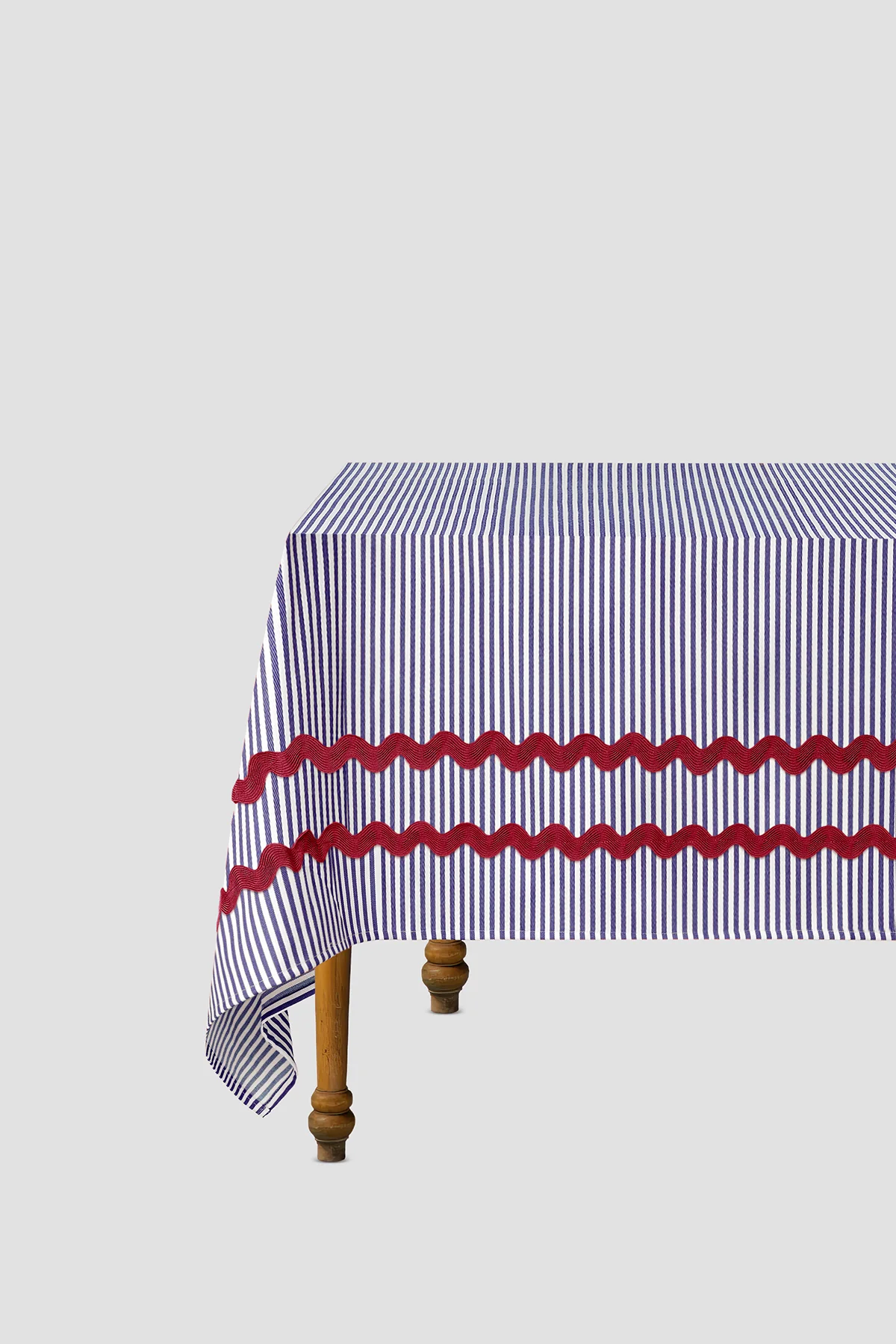 Tablecloth Vertical Striped Blue - Image 2