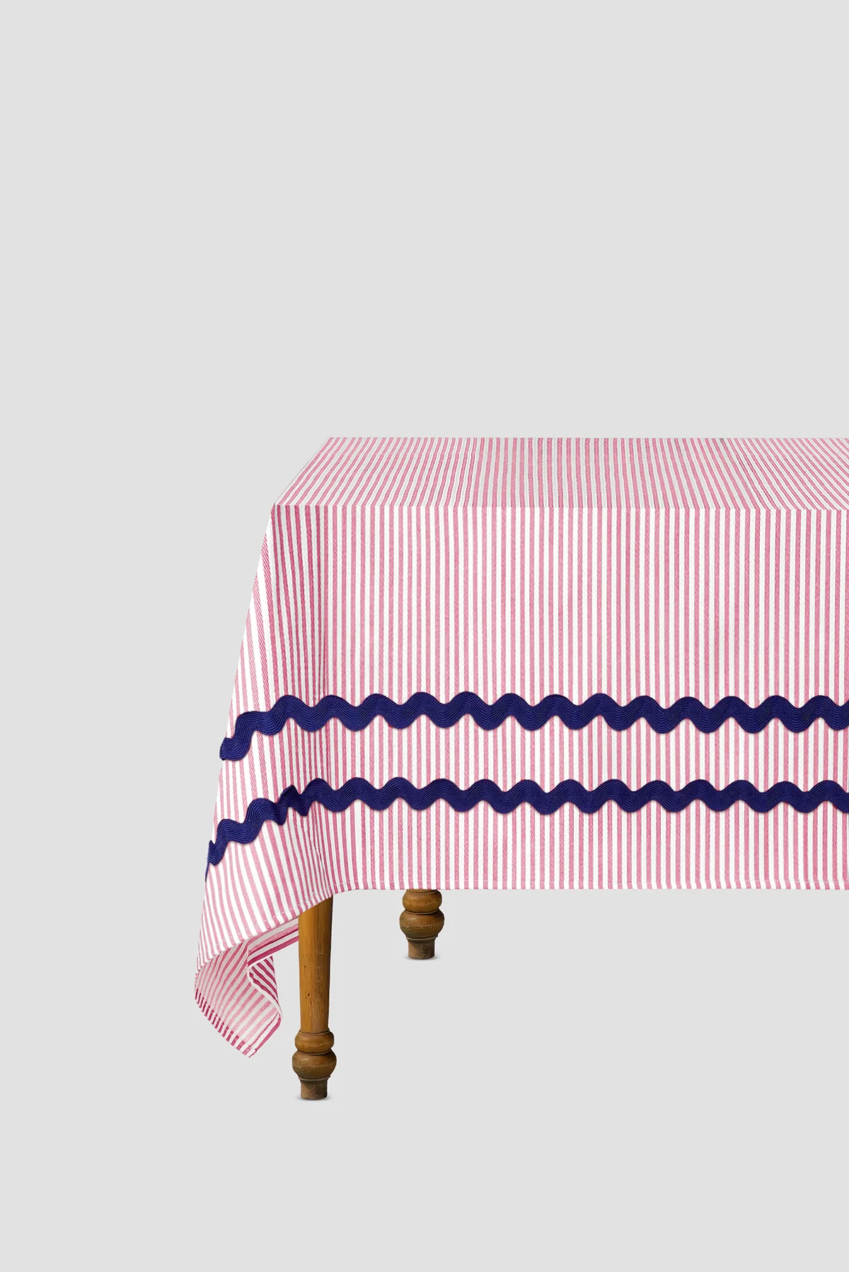 Tablecloth Vertical Striped Pink - Image 2