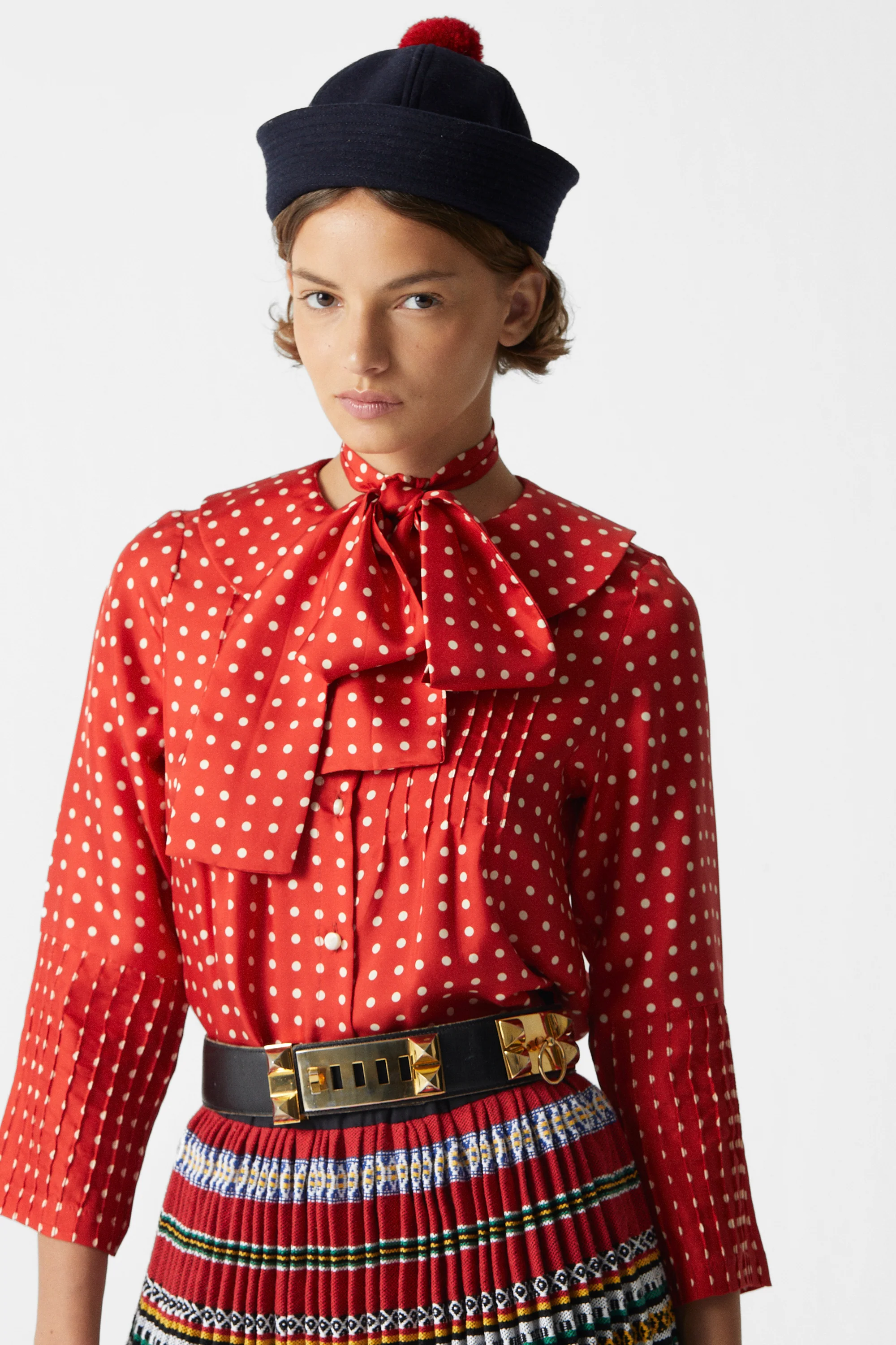 Twilly Polka Dots Silk Red - Image 5