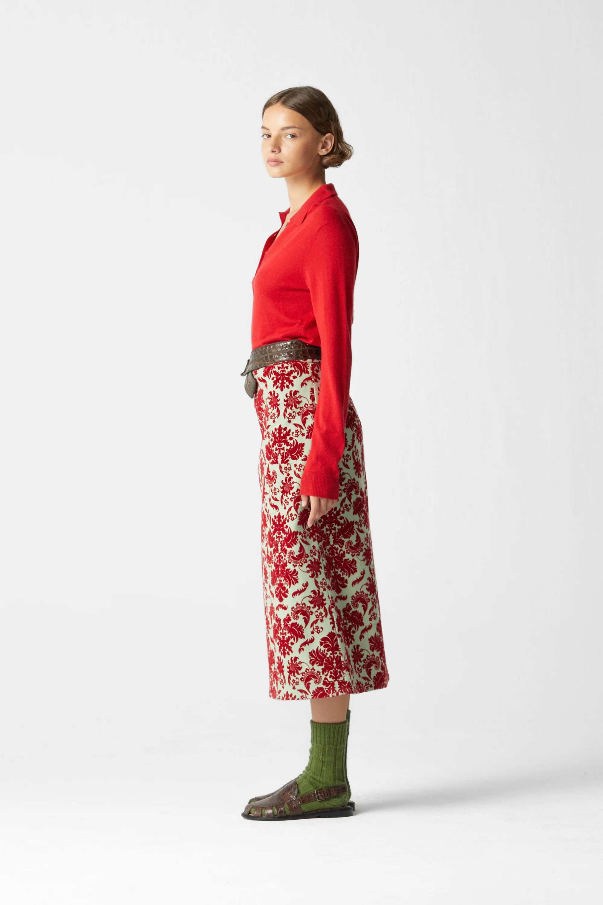 Wonder Skirt Wool Green - Image 4