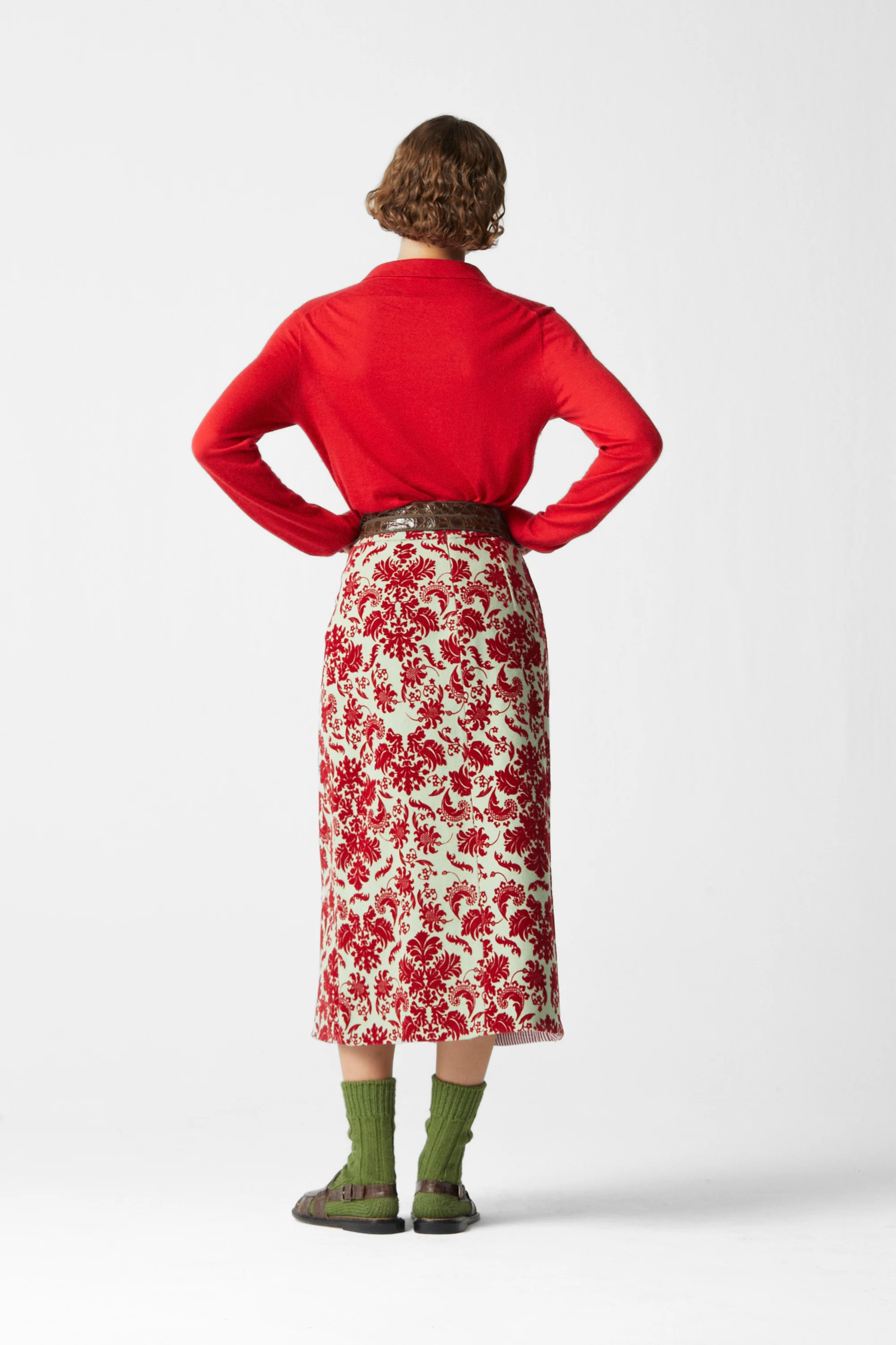 Wonder Skirt Wool Green - Image 5